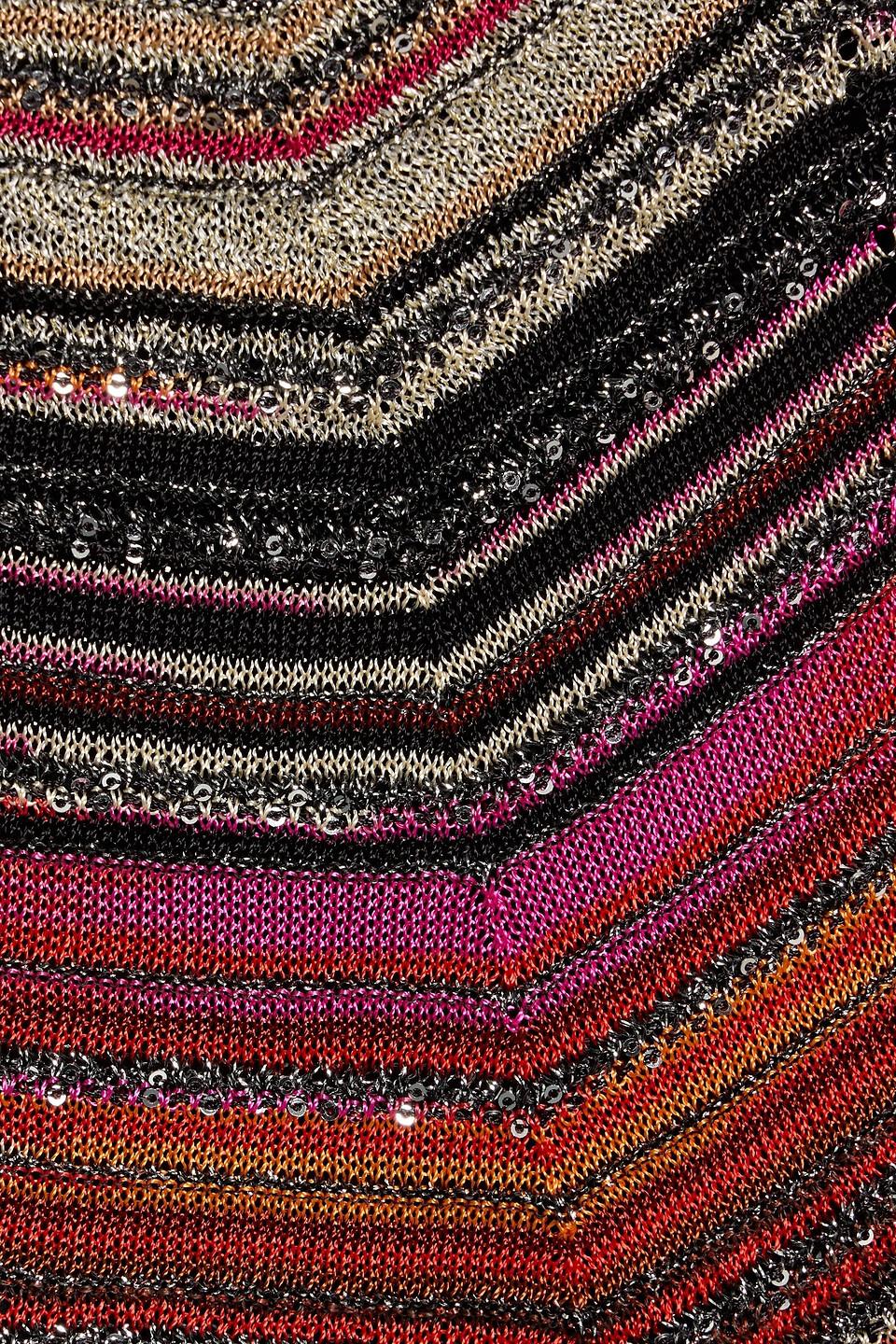 MISSONI Metallic Crochet-knit Mini Dress In Multi Product Image