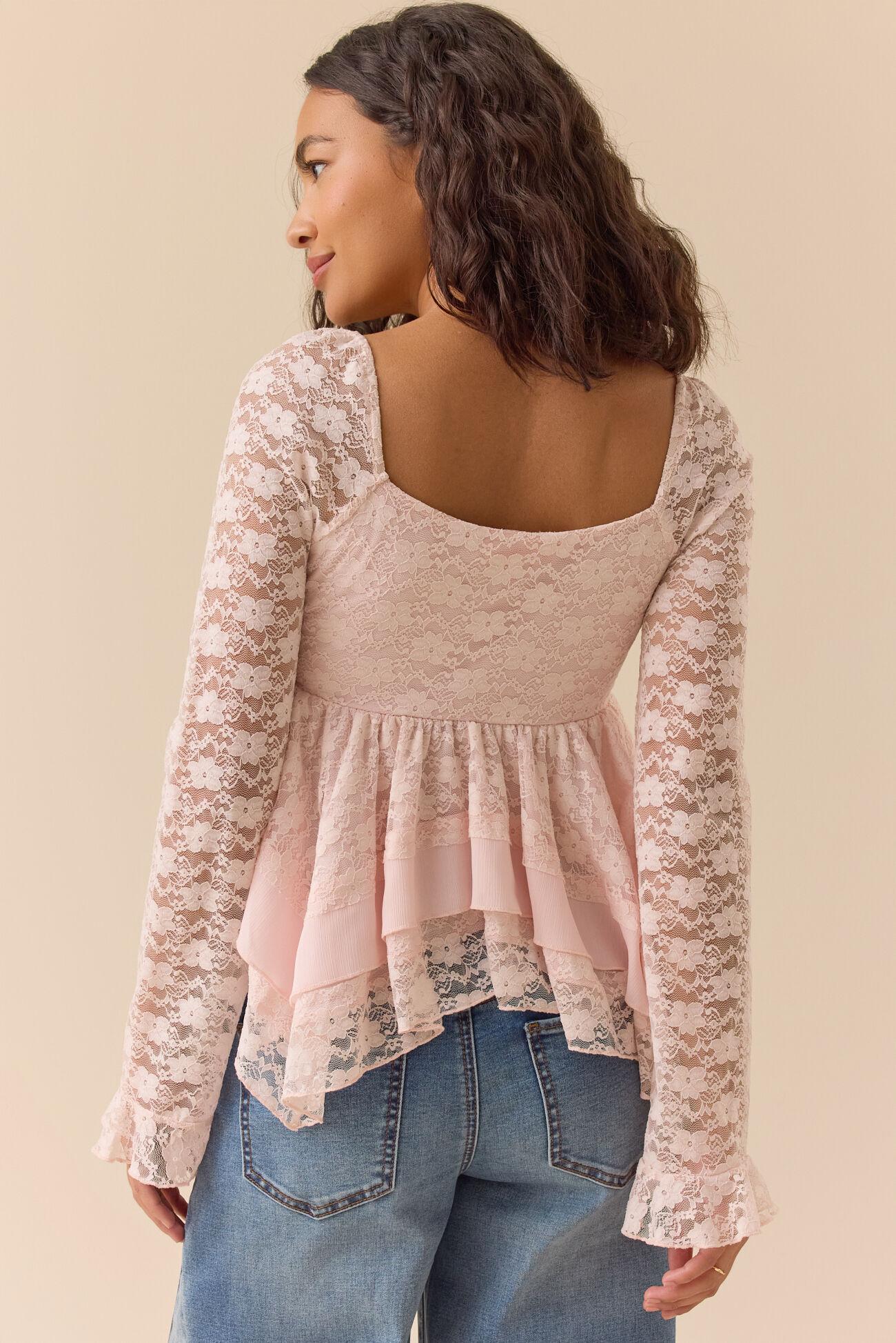 Lillian Lace Babydoll Top Product Image