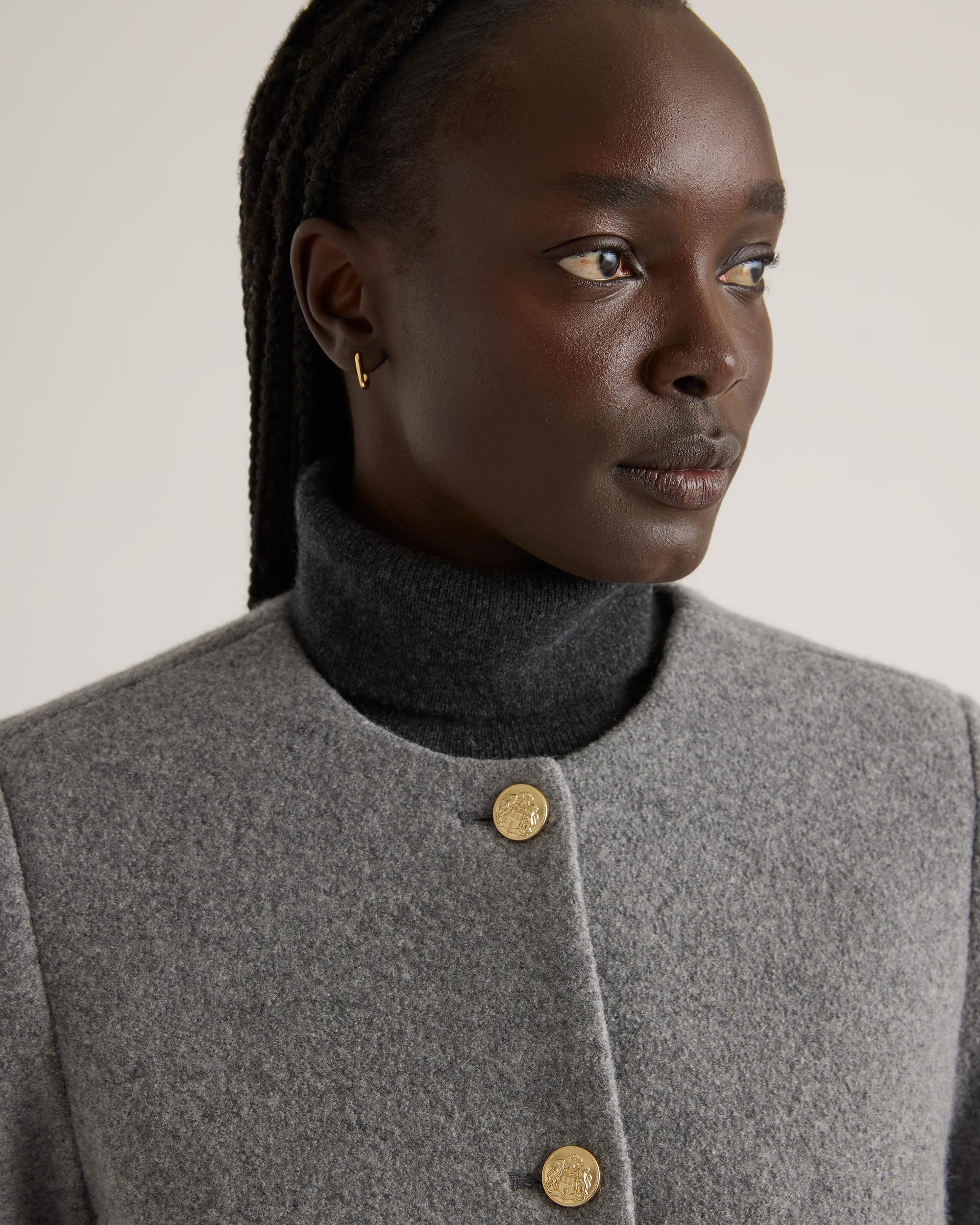 Quince | Women's 100% Merino Wool Collarless Cropped Jacket Product Image
