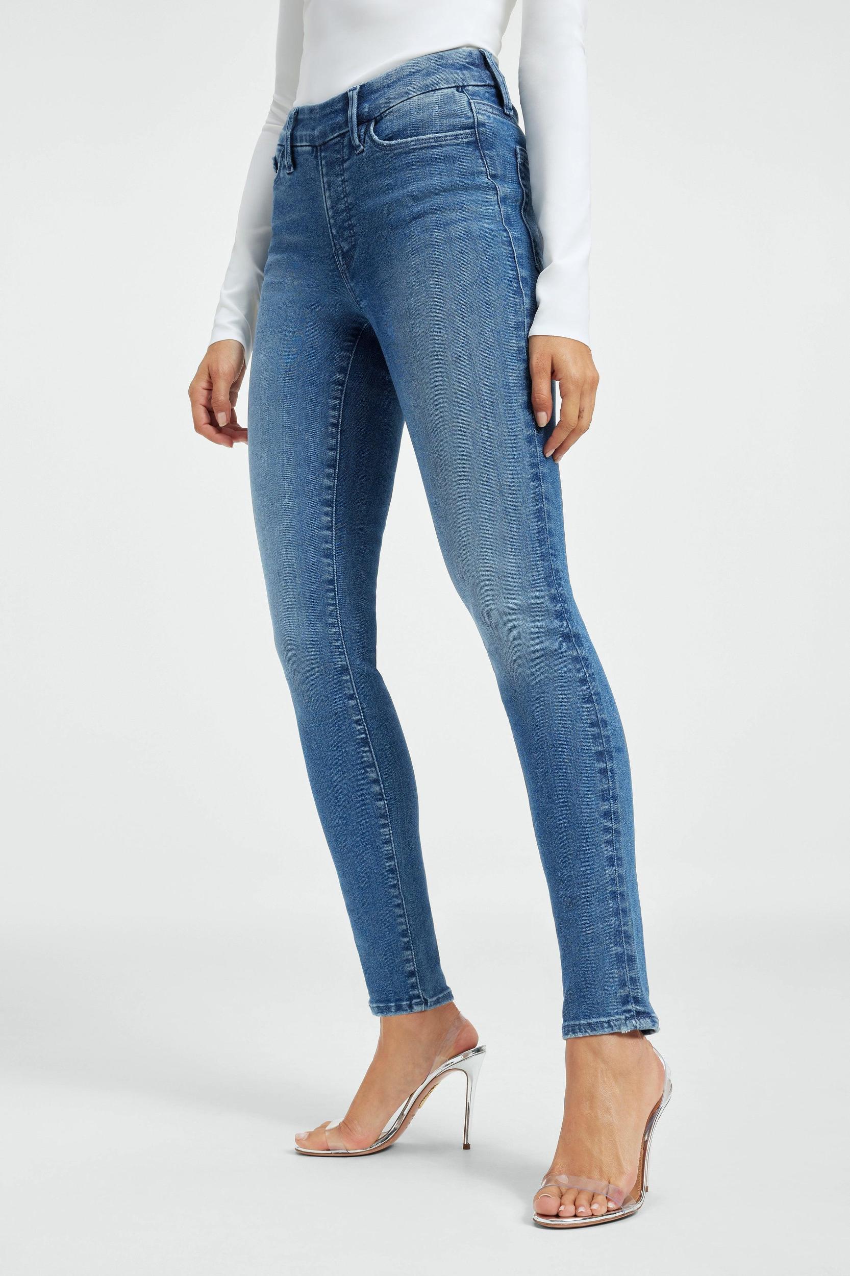 POWER STRETCH PULL-ON SKINNY JEANS | INDIGO490 Product Image