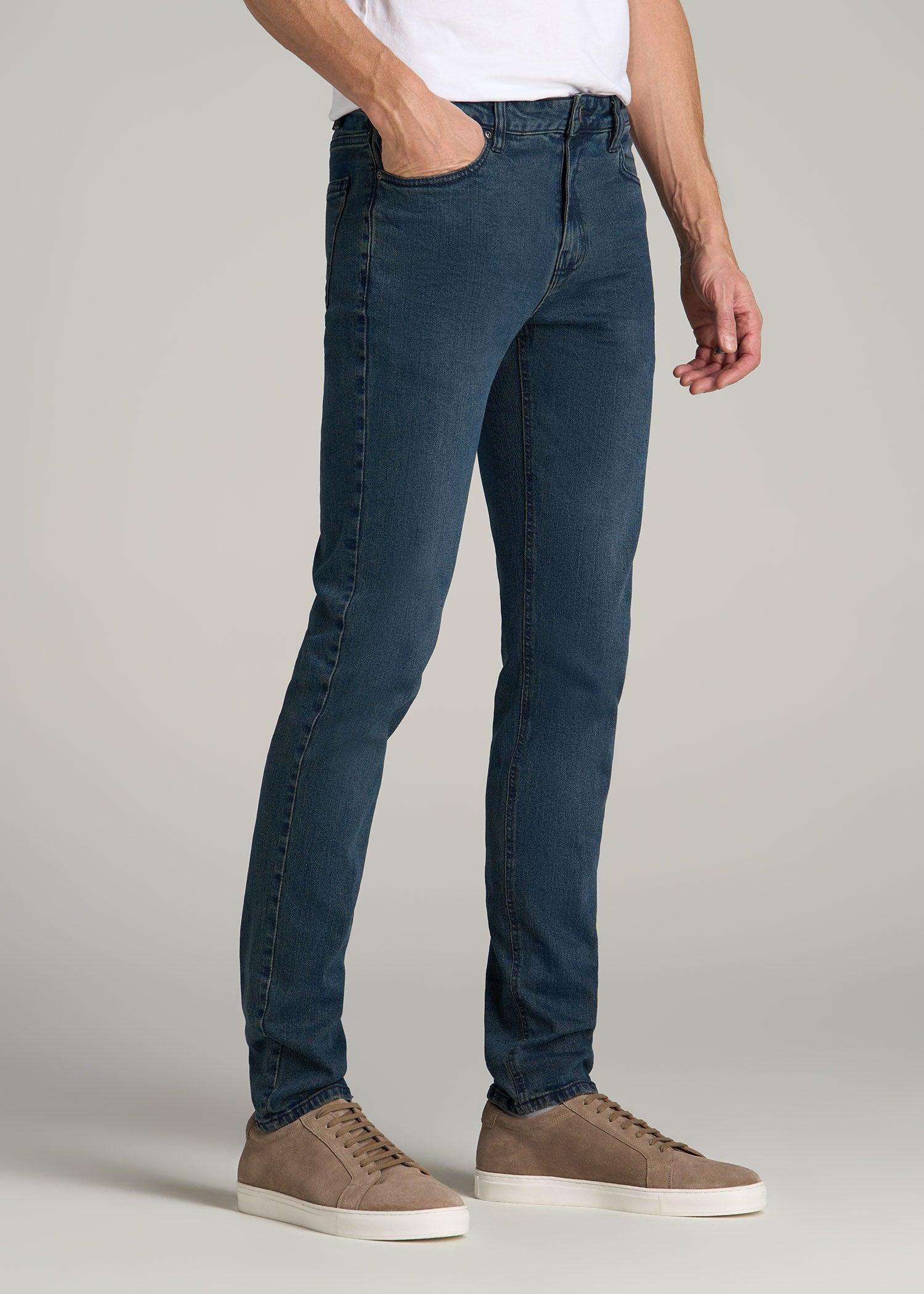 Dylan Slim Fit Jeans for Tall Men in Coastal Blue Male Product Image