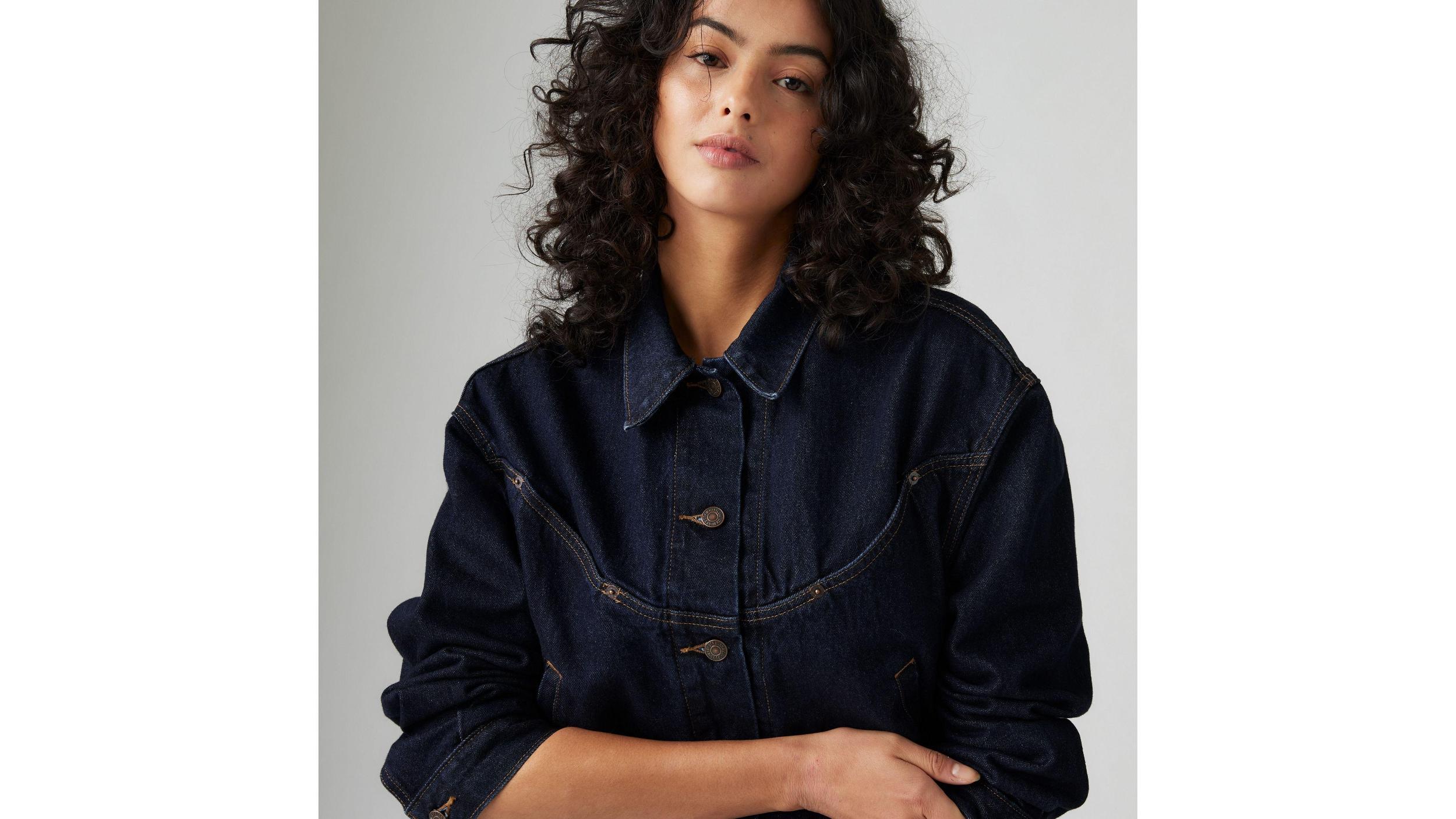 Shrunken '90s Western Trucker Jacket Product Image