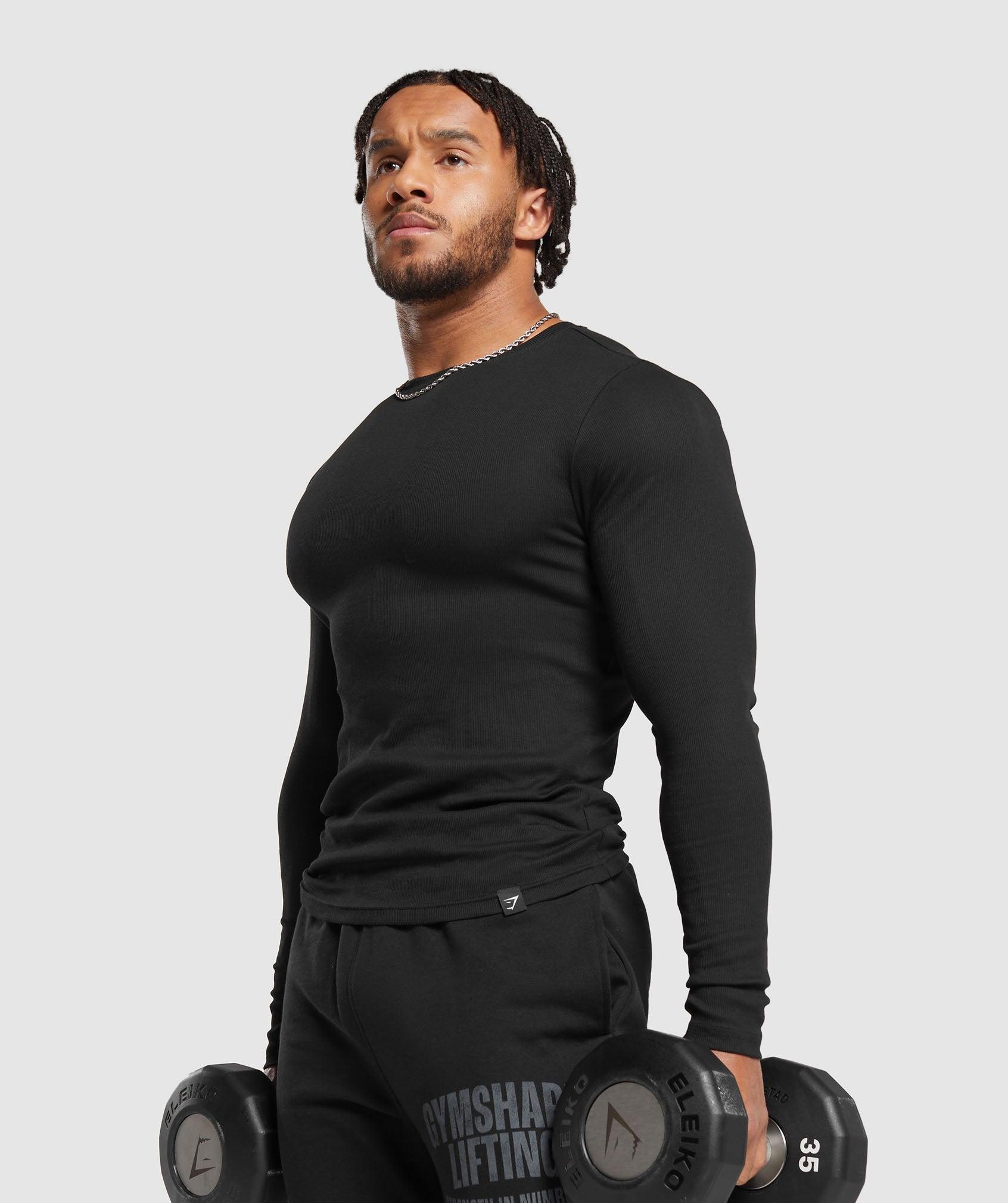 Ribbed Long Sleeve T-Shirt Product Image
