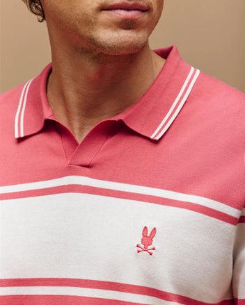 MENS ZAVIAN STRIPE KNIT POLO - MT0400055 Male Product Image