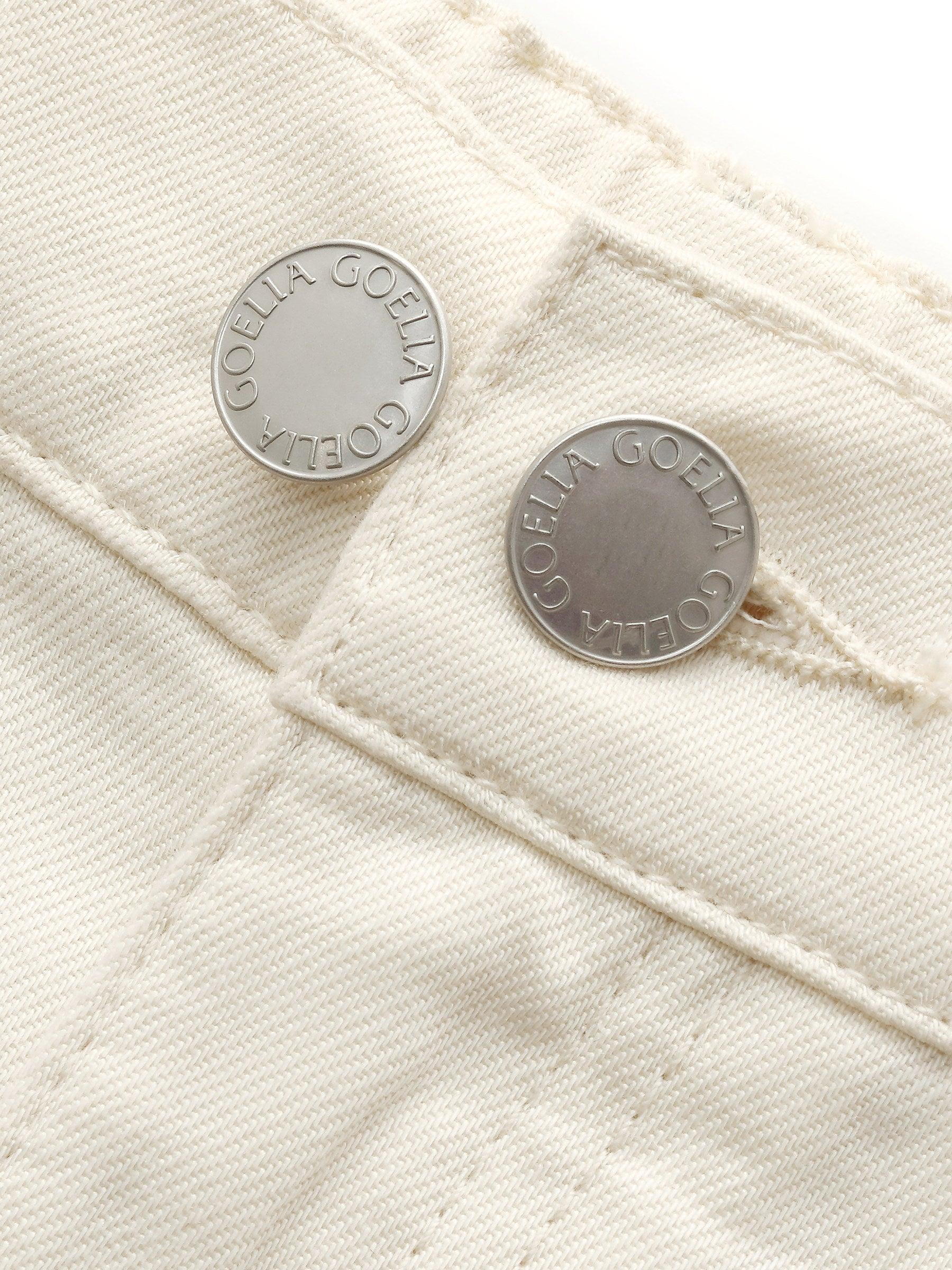 Tencel Blend Adjustable Waist Women Wide Leg Jeans Product Image