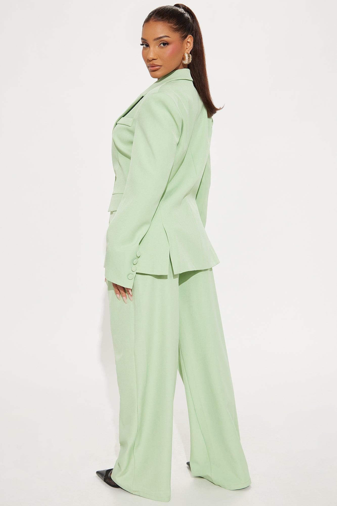 Power Suit Icon Pant Set - Sage Product Image
