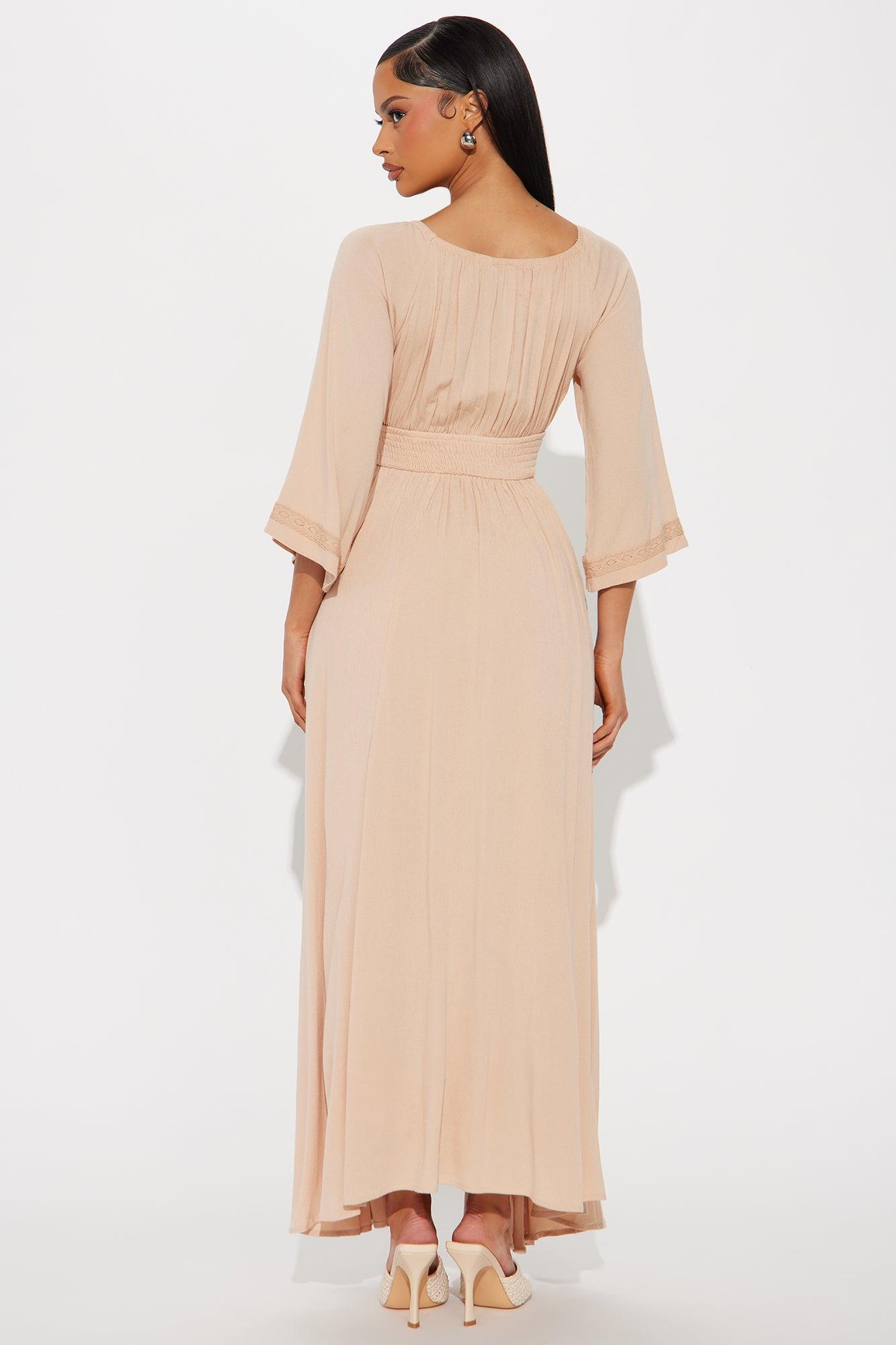 Sharon Flowy Maxi Dress - Taupe Product Image