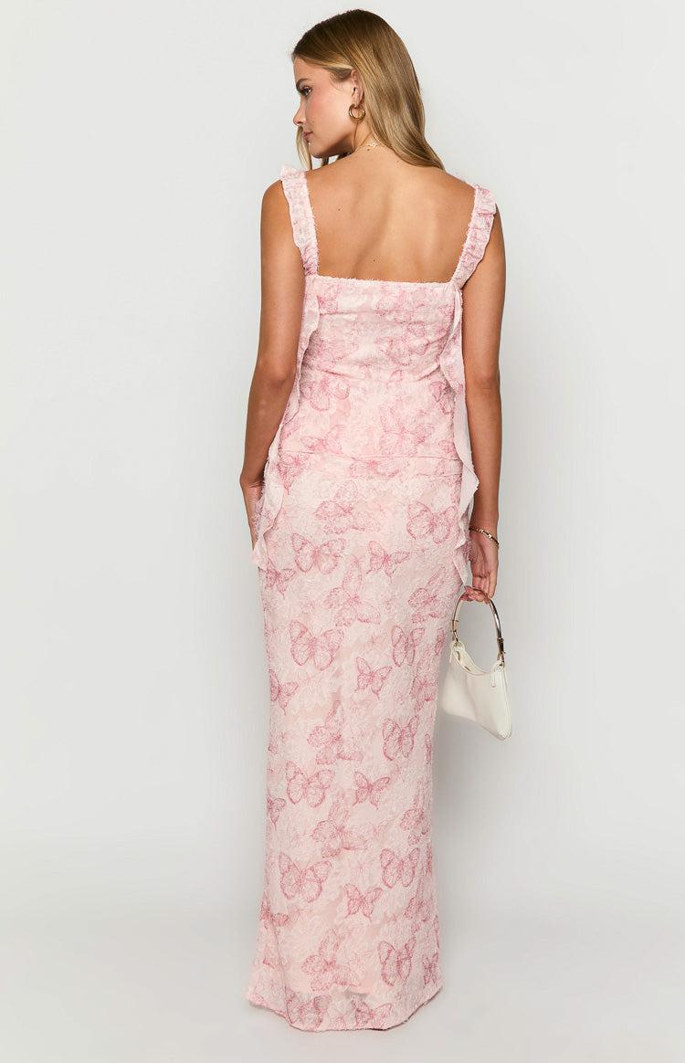 Jacqulin Pink Butterfly Maxi Skirt Baby Product Image