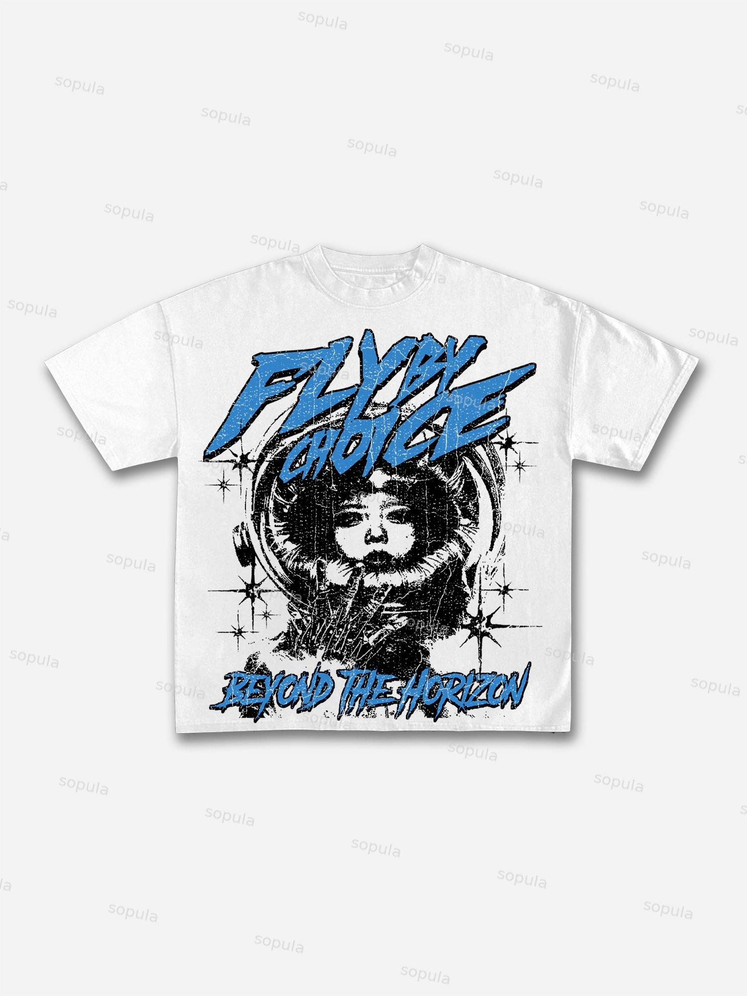 Fly By Choice Print Cotton T-shirt Product Image