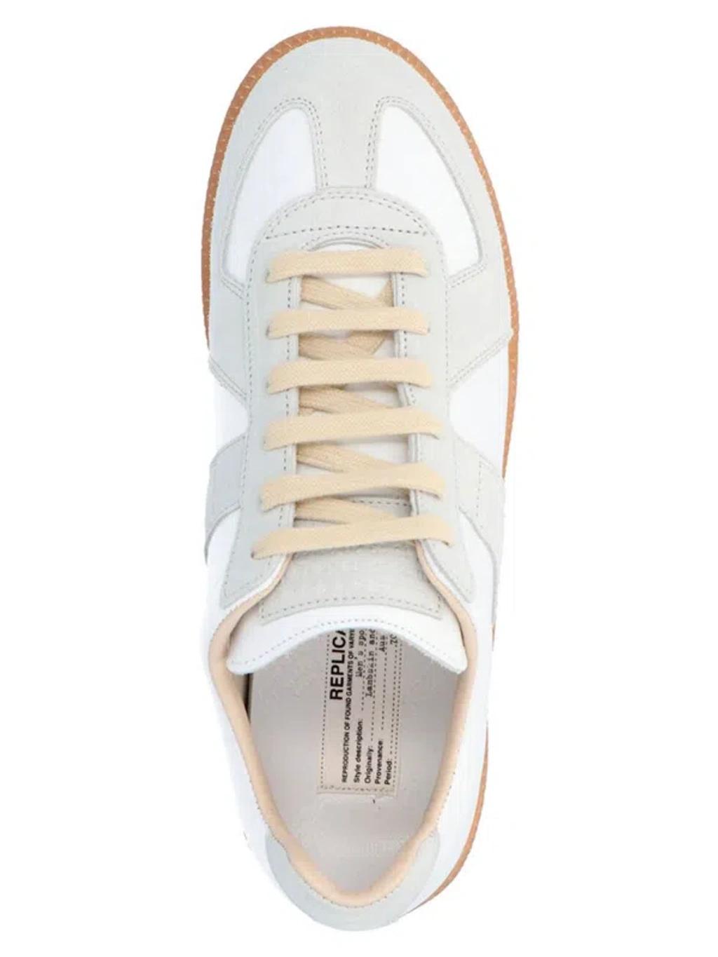 MAISON MARGIELA Replica Leather And Suede Sneakers In White Product Image