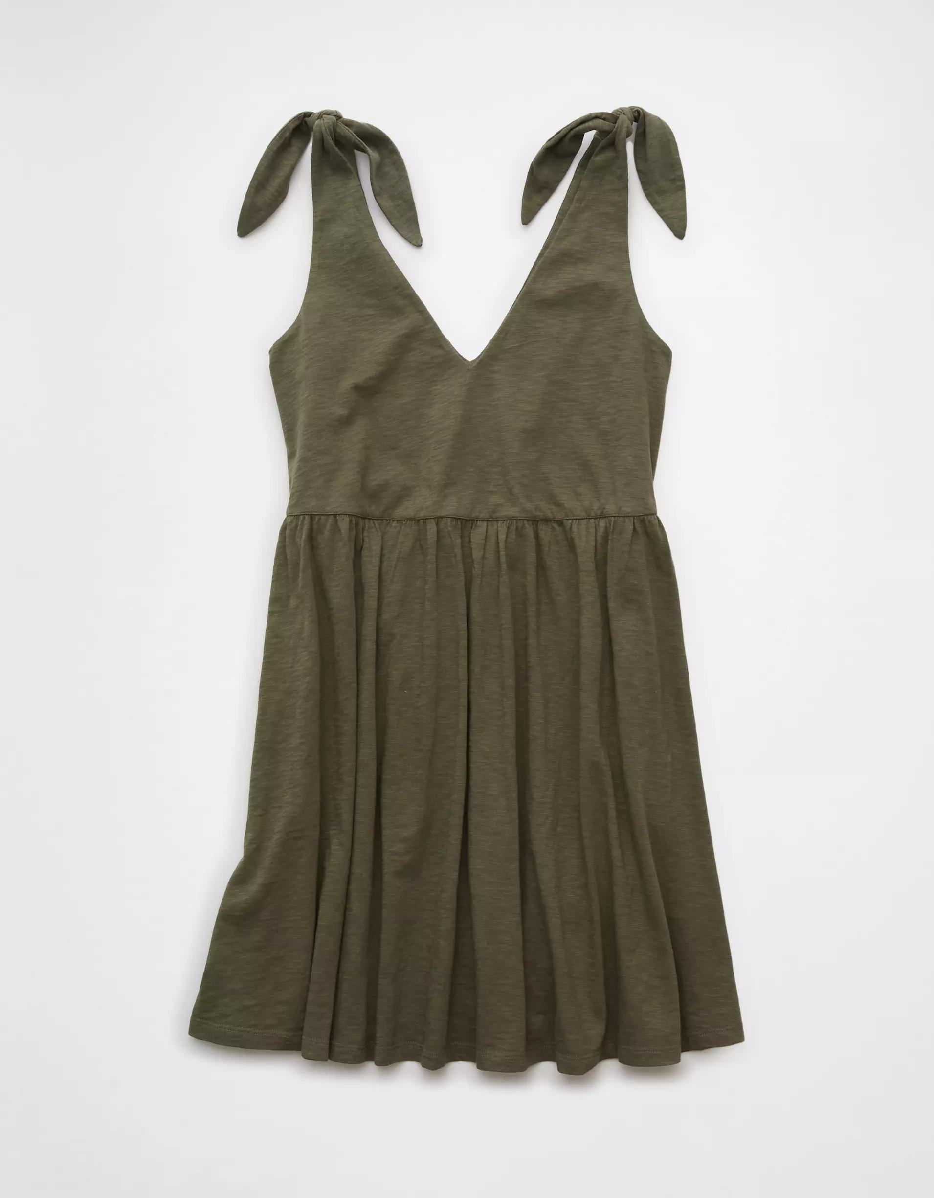 AE Sunchaser Knit Tie Shoulder Mini Dress Product Image