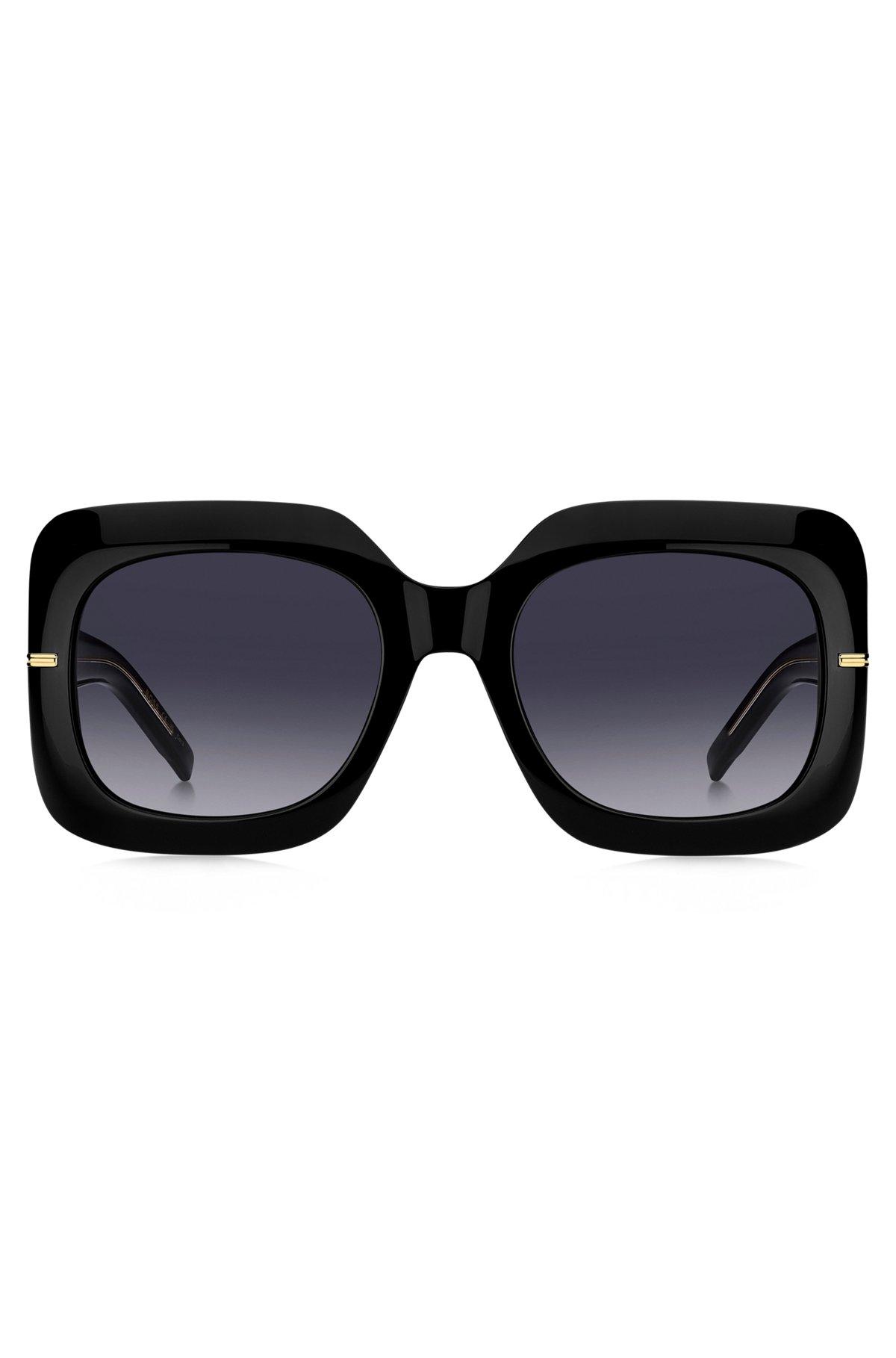 BOSS - Black-acetate sunglasses with gold-tone hinges Product Image