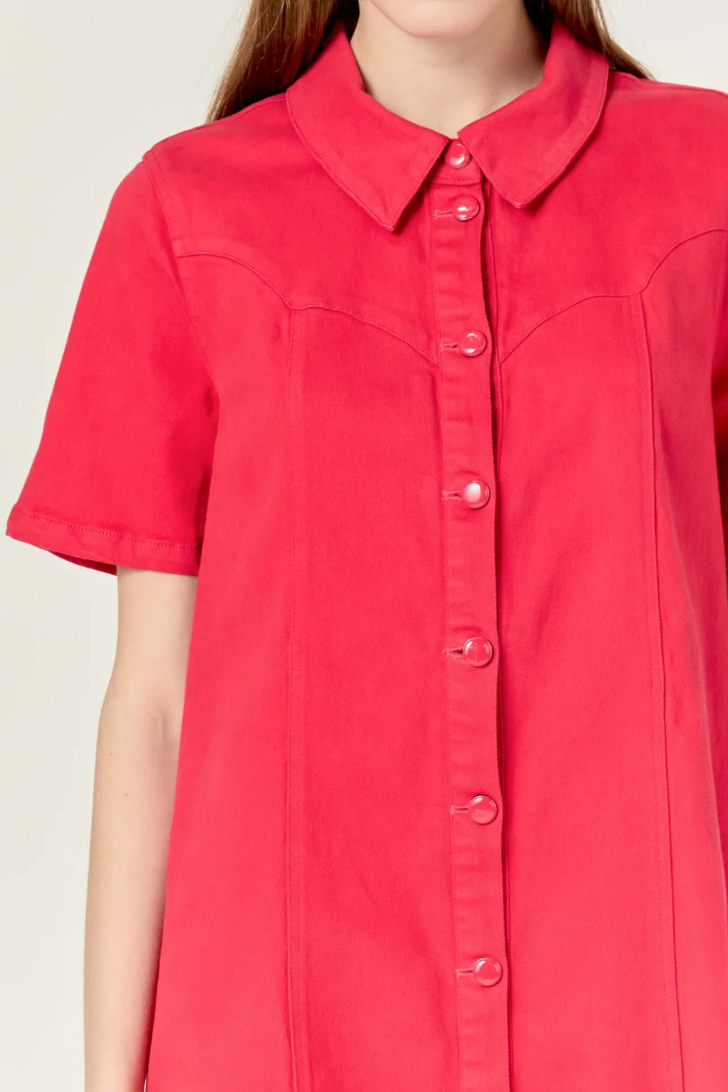 SS Denim Mini Dress Product Image