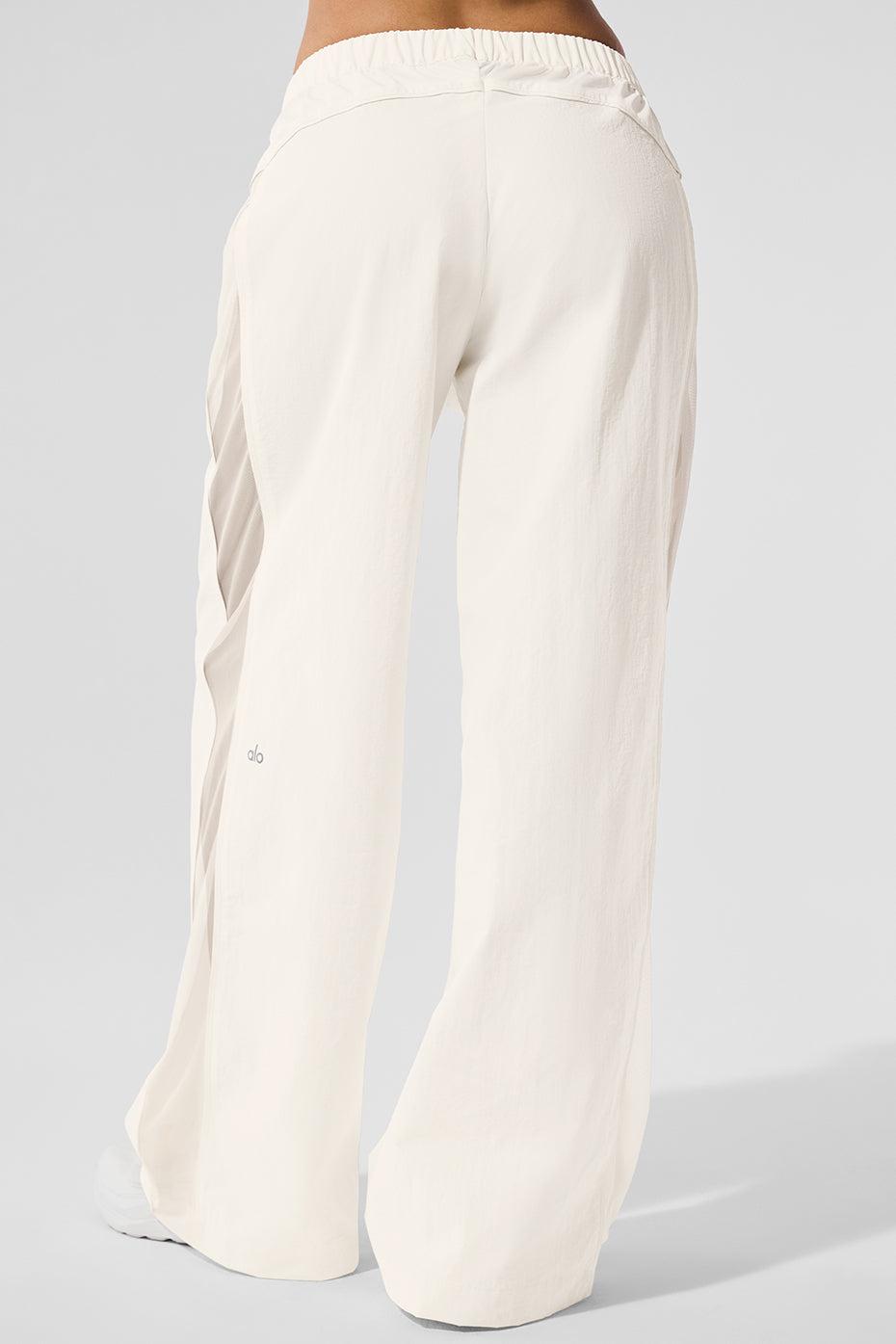 High-Waist Origin Wide Leg Track Pant - Ivory Female Product Image