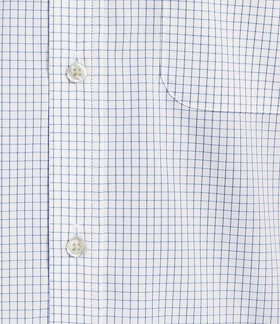 Roundtree & Yorke Big & Tall TravelSmart Easy Care Short Sleeve Small Grid Poplin Sport Shirt Product Image