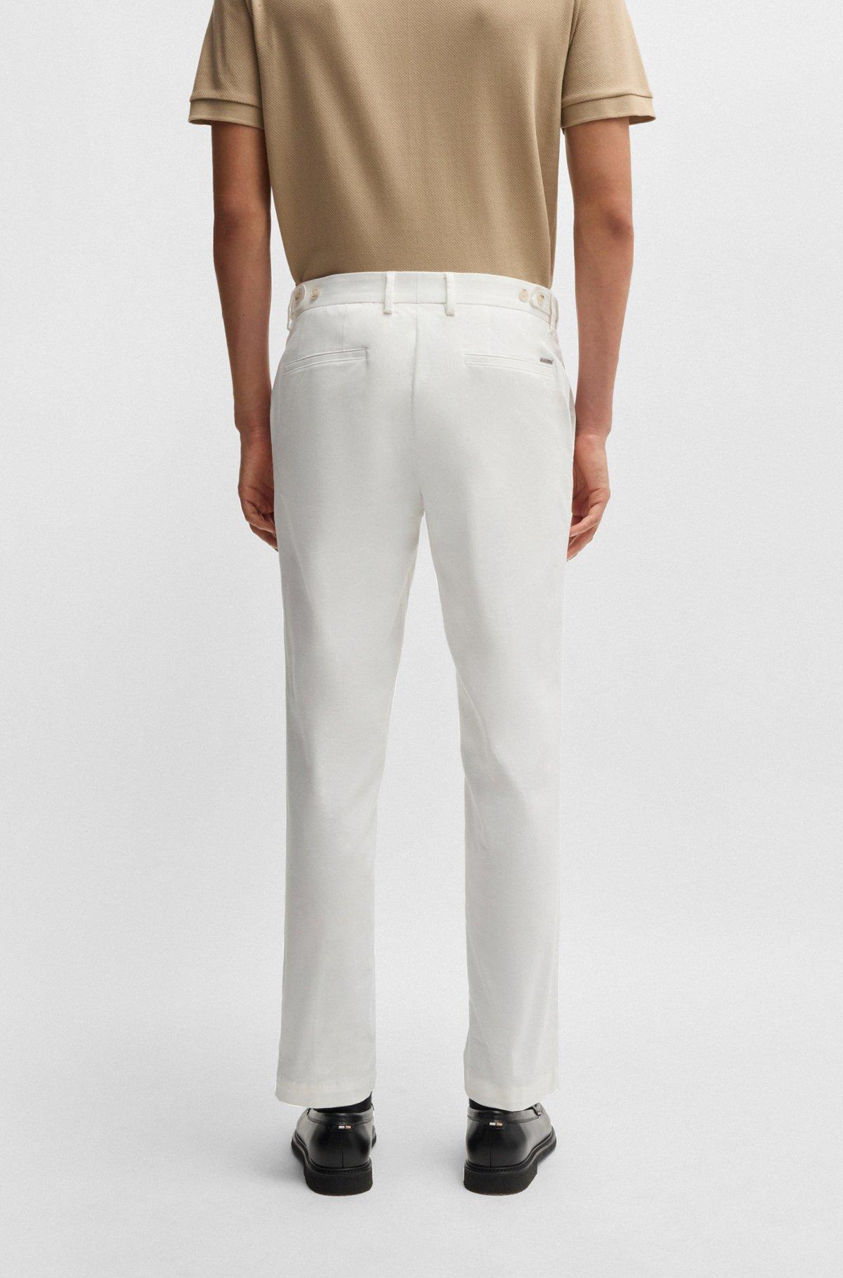 Slim-fit trousers in washable stretch cotton Product Image