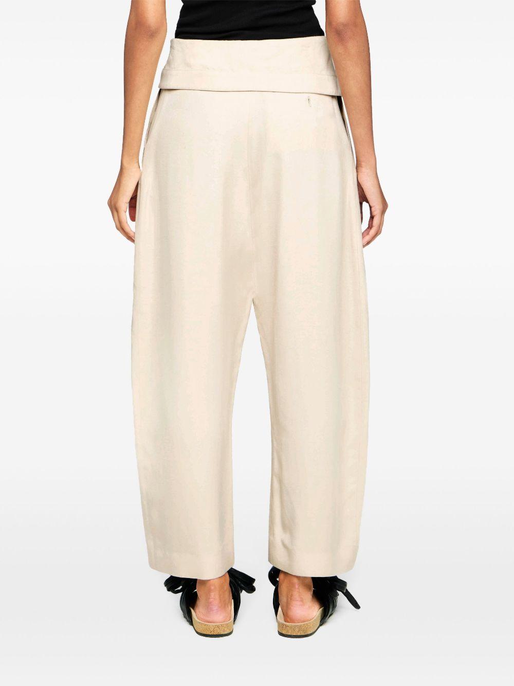 fold-over wide-leg trousers Product Image
