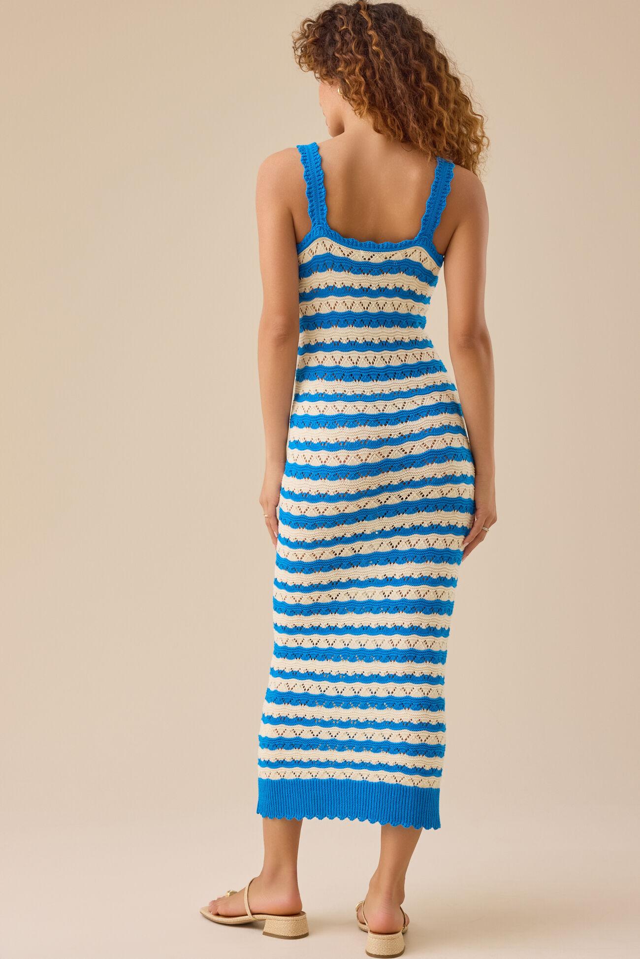Jaylin Crochet Striped Maxi Dress Product Image