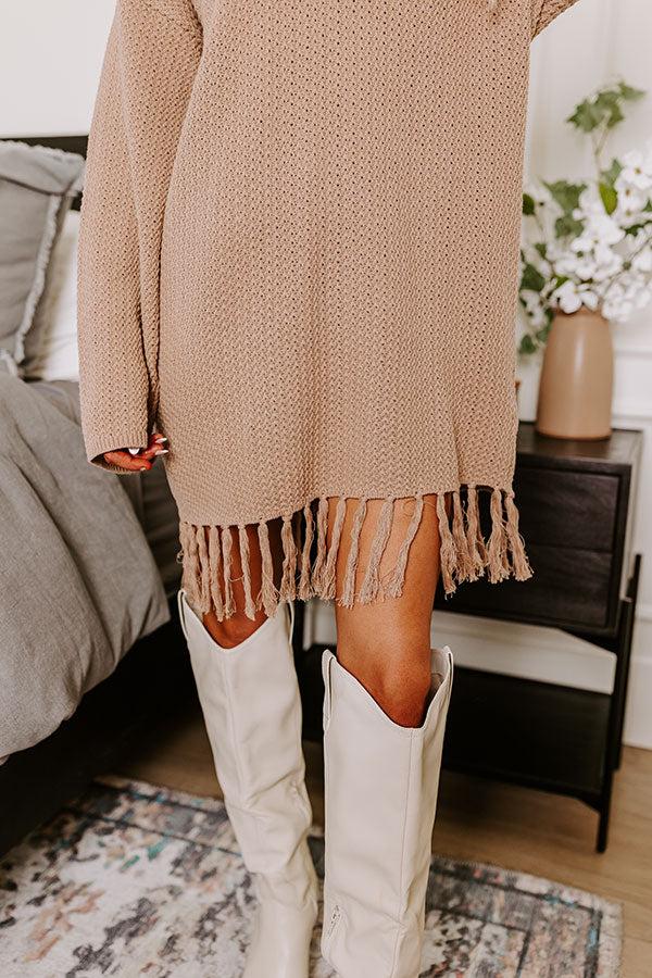 Brown Sugar Smiles Knit Sweater Dress Product Image