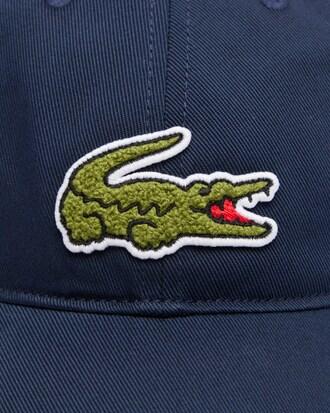 Crocodile Badge Cotton Twill Cap Product Image