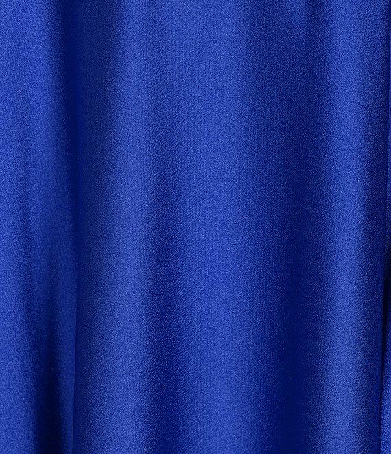 B. Darlin Satin Stone Detail Spaghetti Strap Off-Shoulder Bubble Skirt Dress Product Image