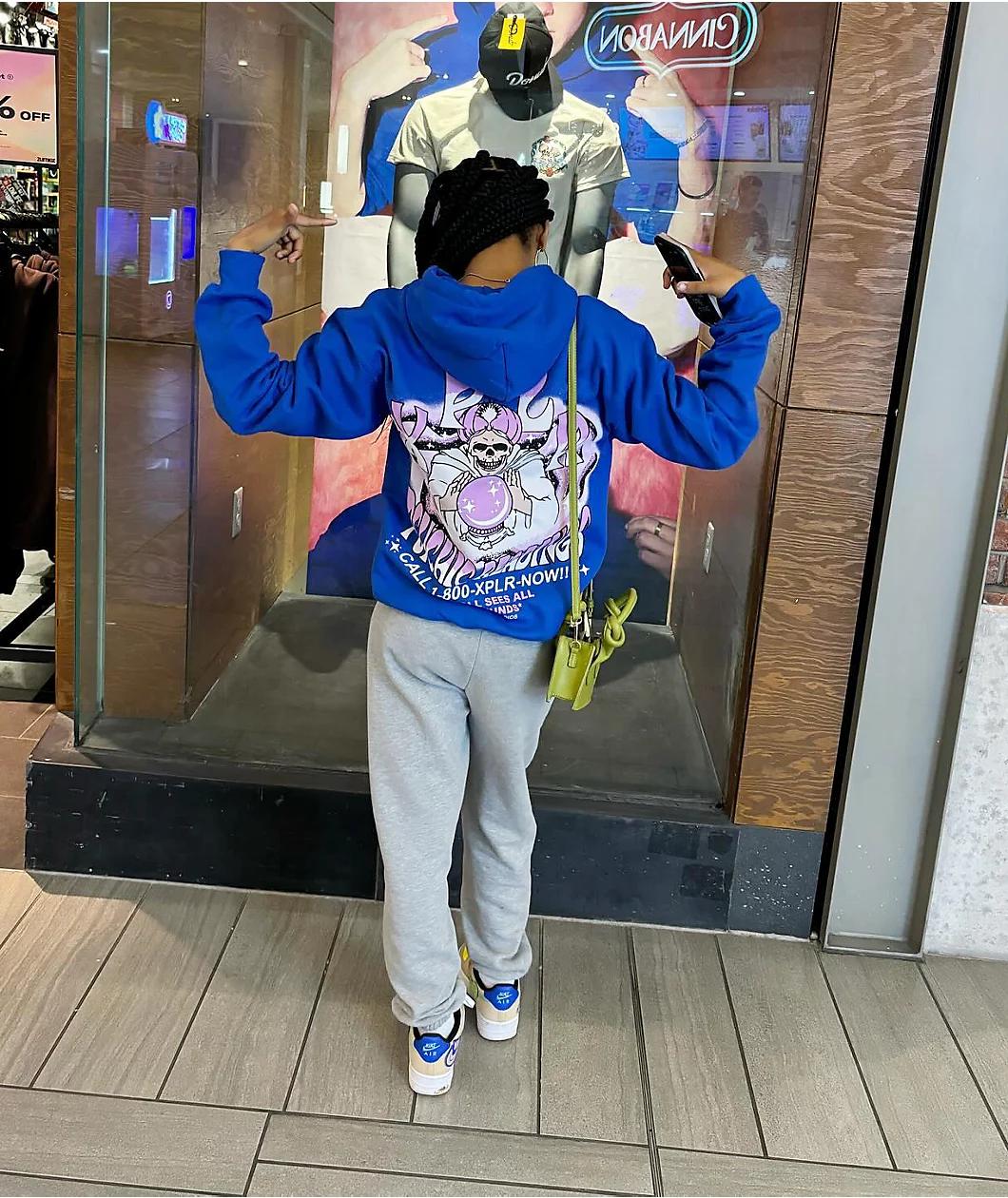 XPLR Psychic Readings Blue Hoodie Product Image