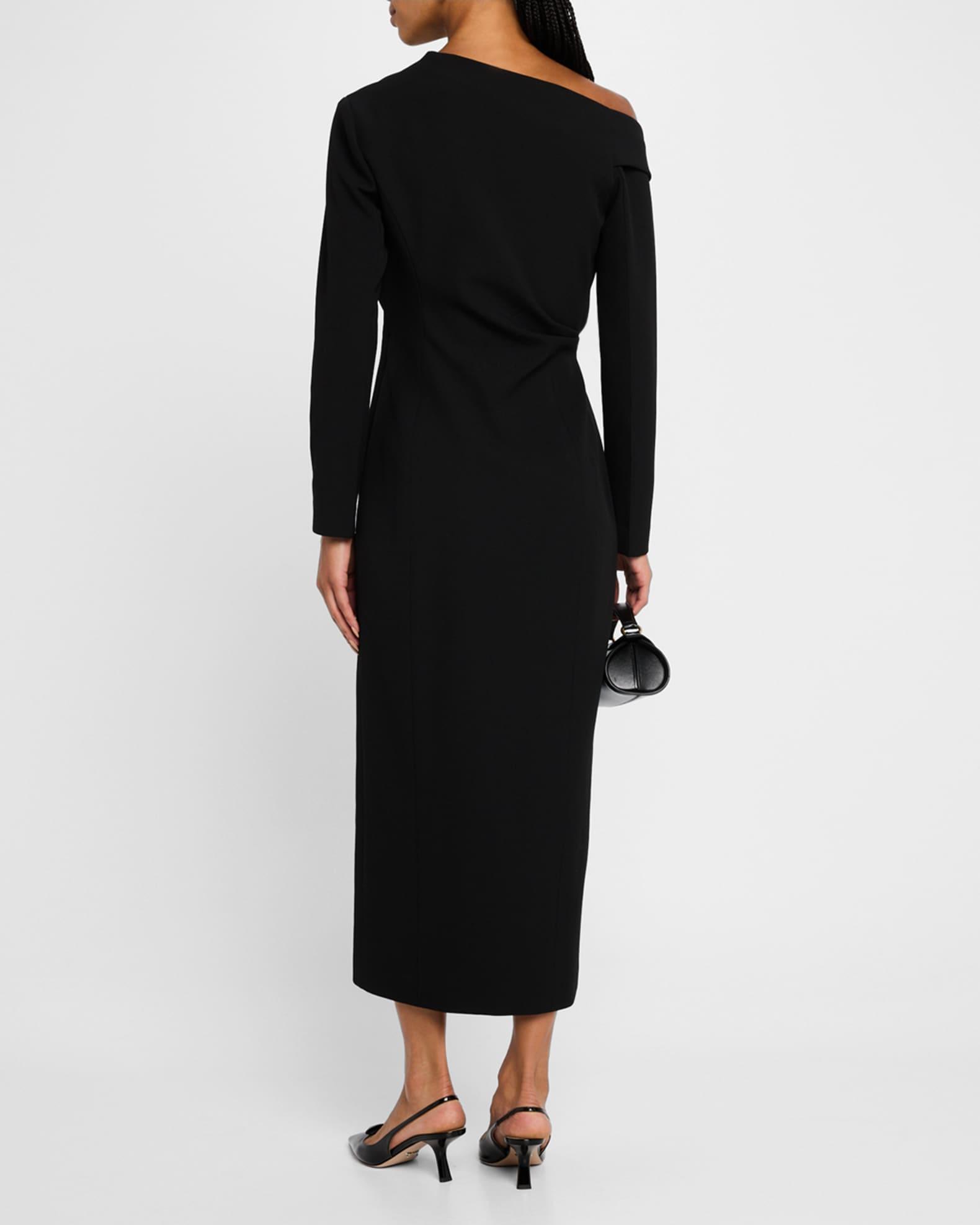 Kylah Ruched One-Shoulder Midi Dress Product Image