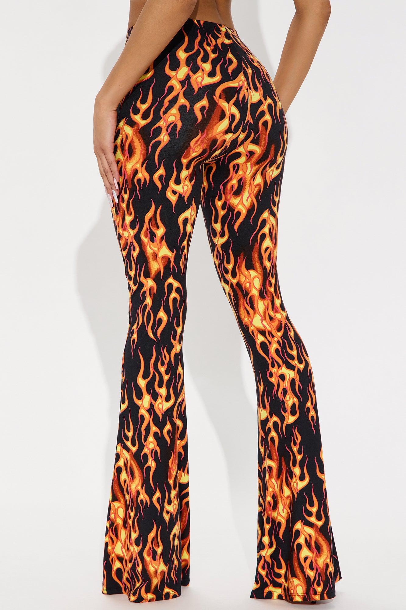 Fire Flames Flare Pant - Black/combo Product Image