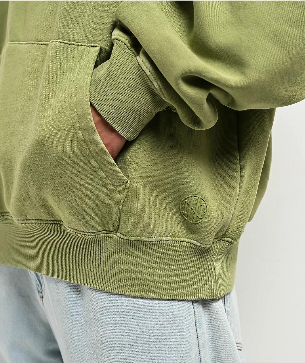 Ninth Hall Fundamentals Green Boxy Hoodie Product Image