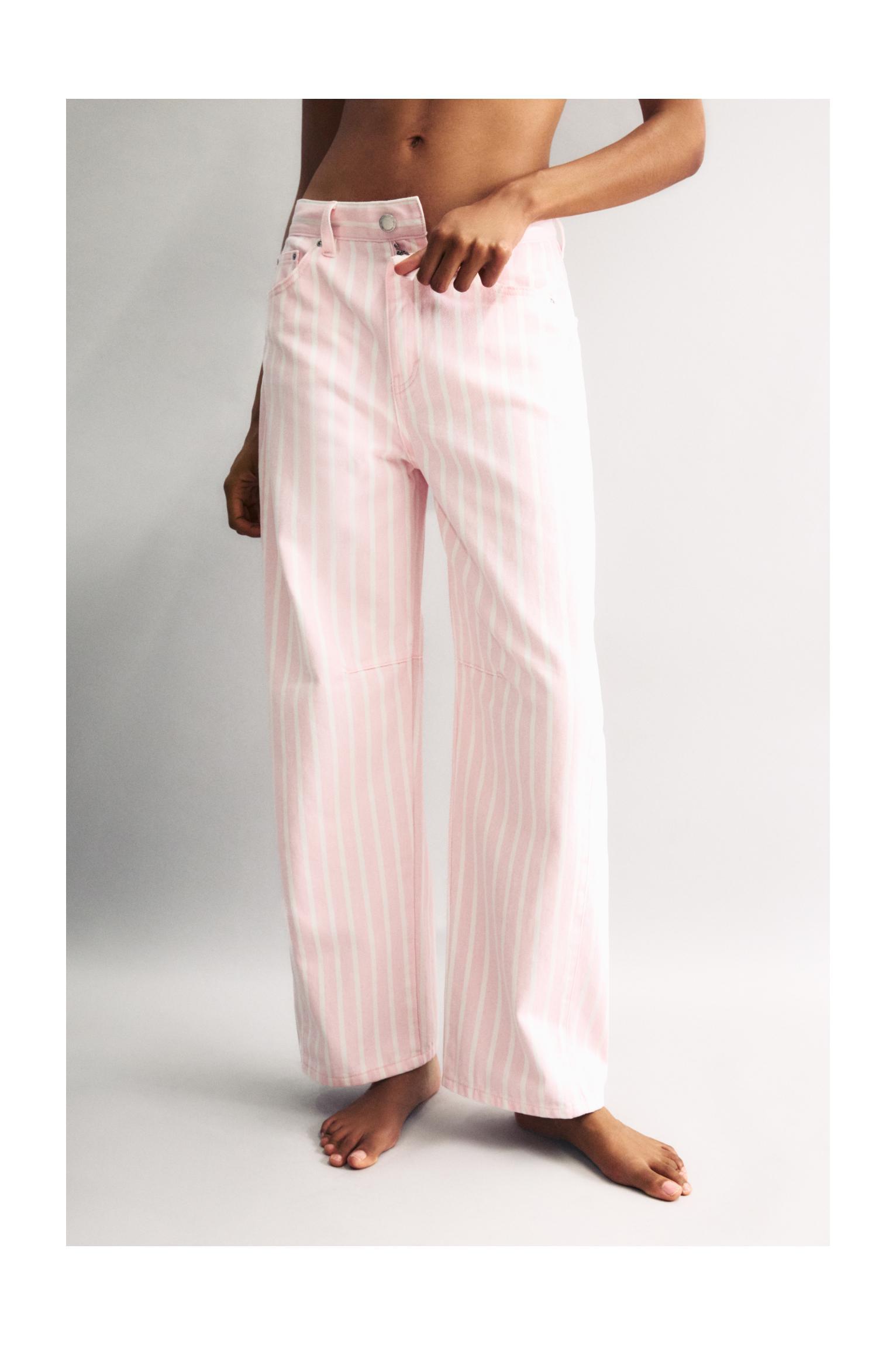 Striped balloon jeans Product Image