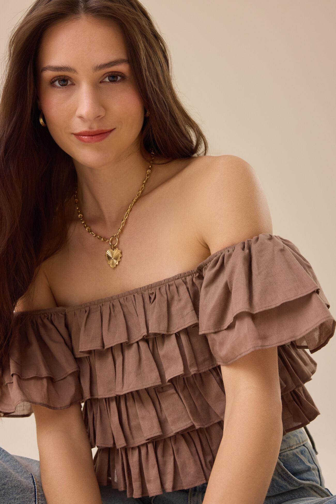 Simone Ruffle Top Product Image