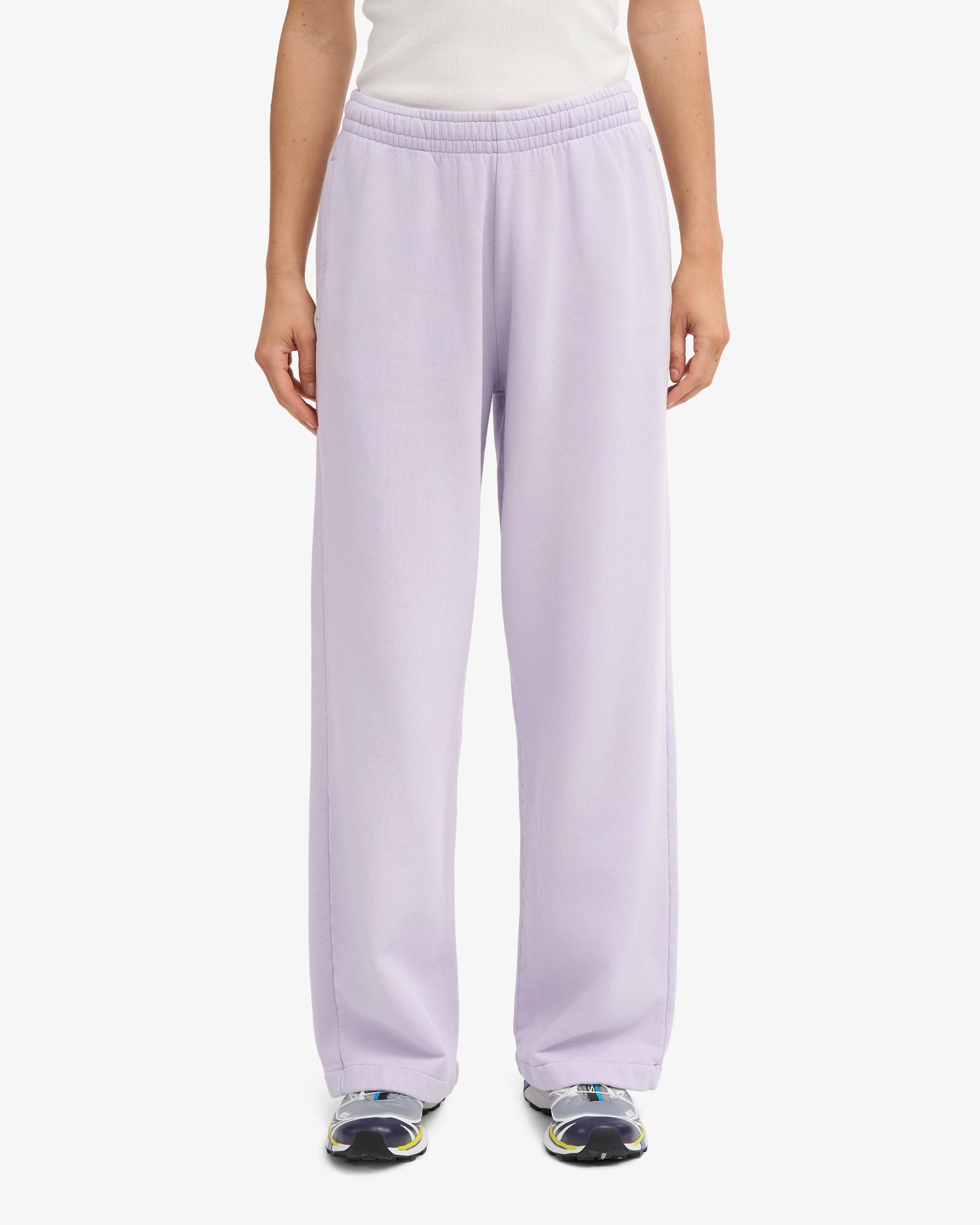 Organic Straight Leg Sweatpants - Soft Lavender Product Image