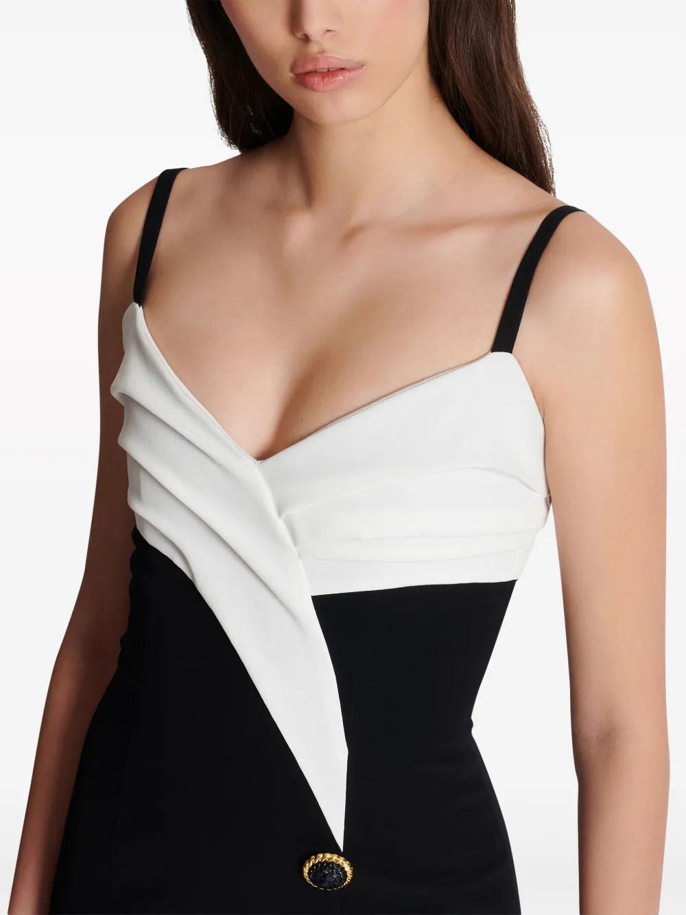 two-tone crepe maxi dress Product Image