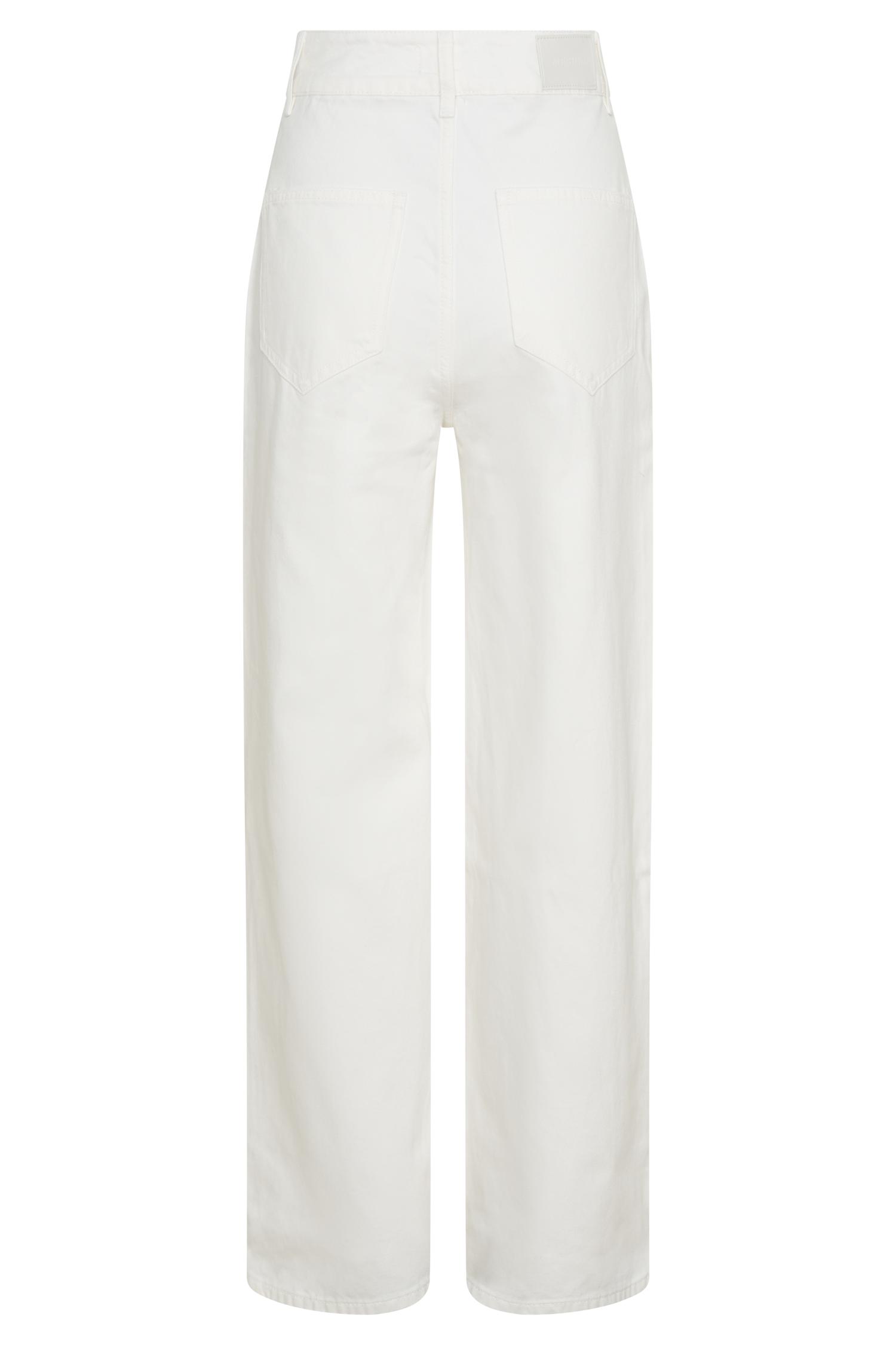 Roxy Wide Leg High Waist Denim Jeans - White Product Image