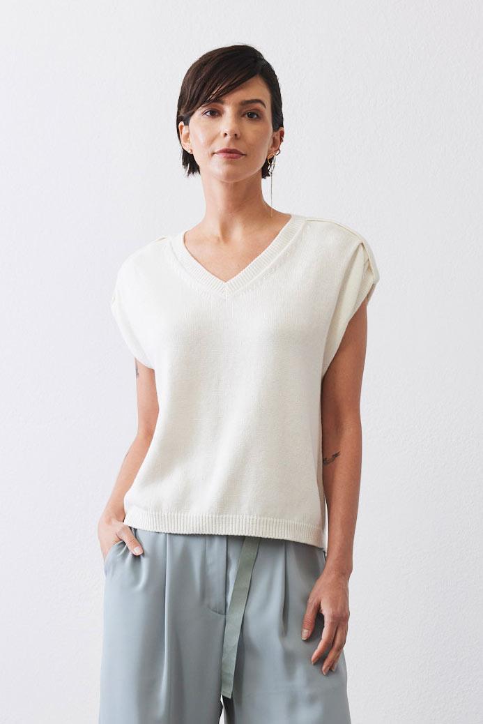 The V-Neck Knit Top Product Image