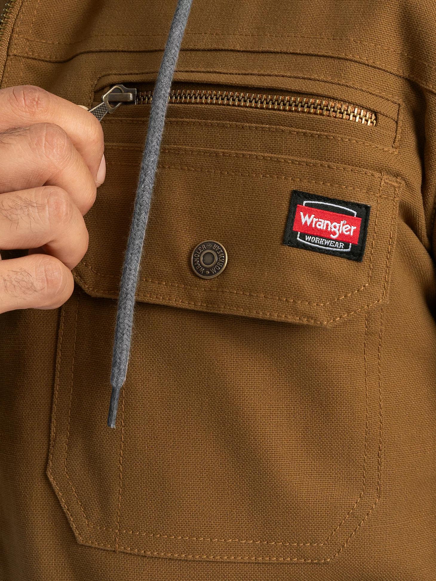 Men's Hooded Workwear Quilted Lined Shirt Jacket in Rubber Product Image