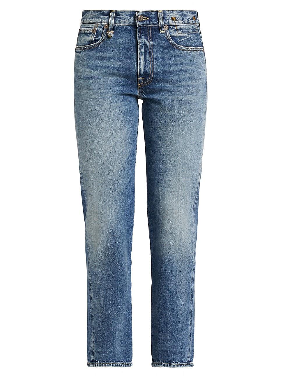 Womens Romeo Mid-Rise Straight-Leg Jeans Product Image