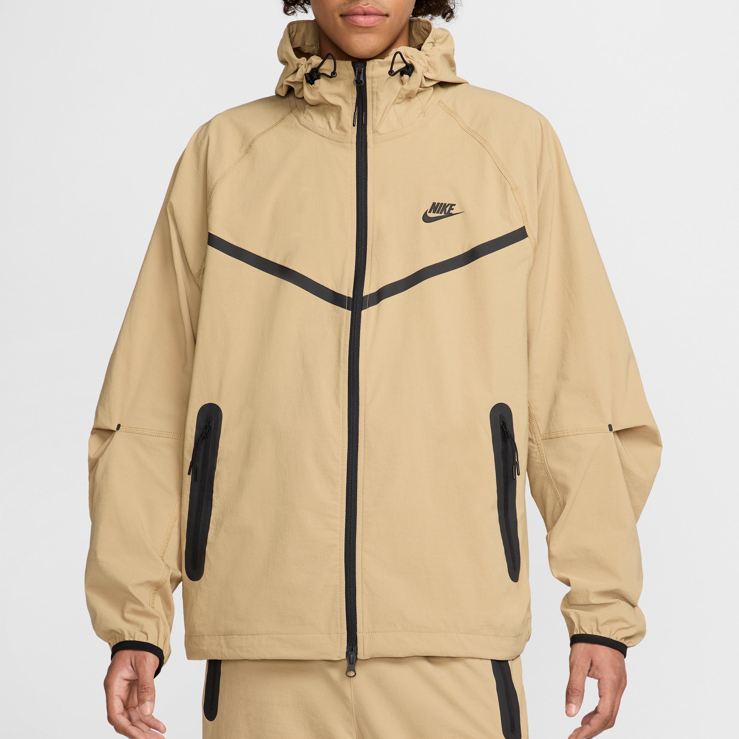 Nike Mens Nike Tech Woven WR Full-Zip Jacket - Mens Parachute Beige/Black Product Image