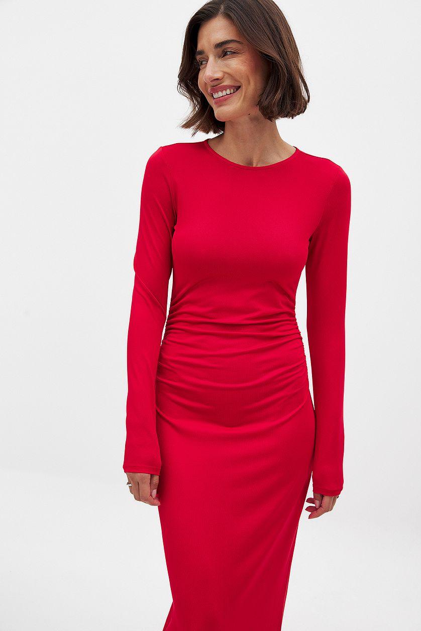 Long Sleeve Maxi Dress Green Product Image