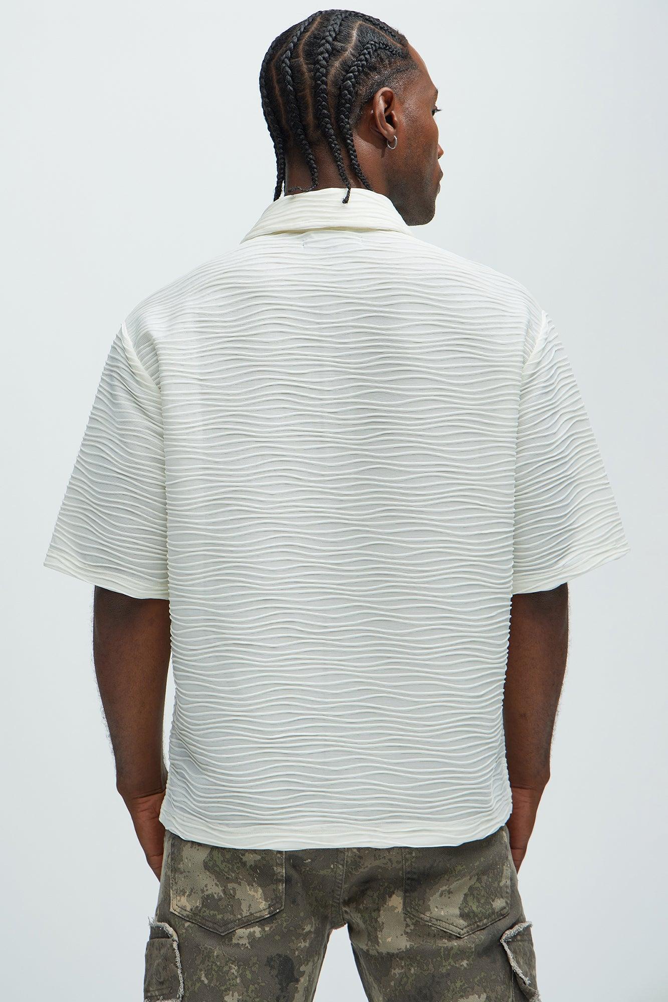 Sounds Good Textured Shirt - Cream Product Image