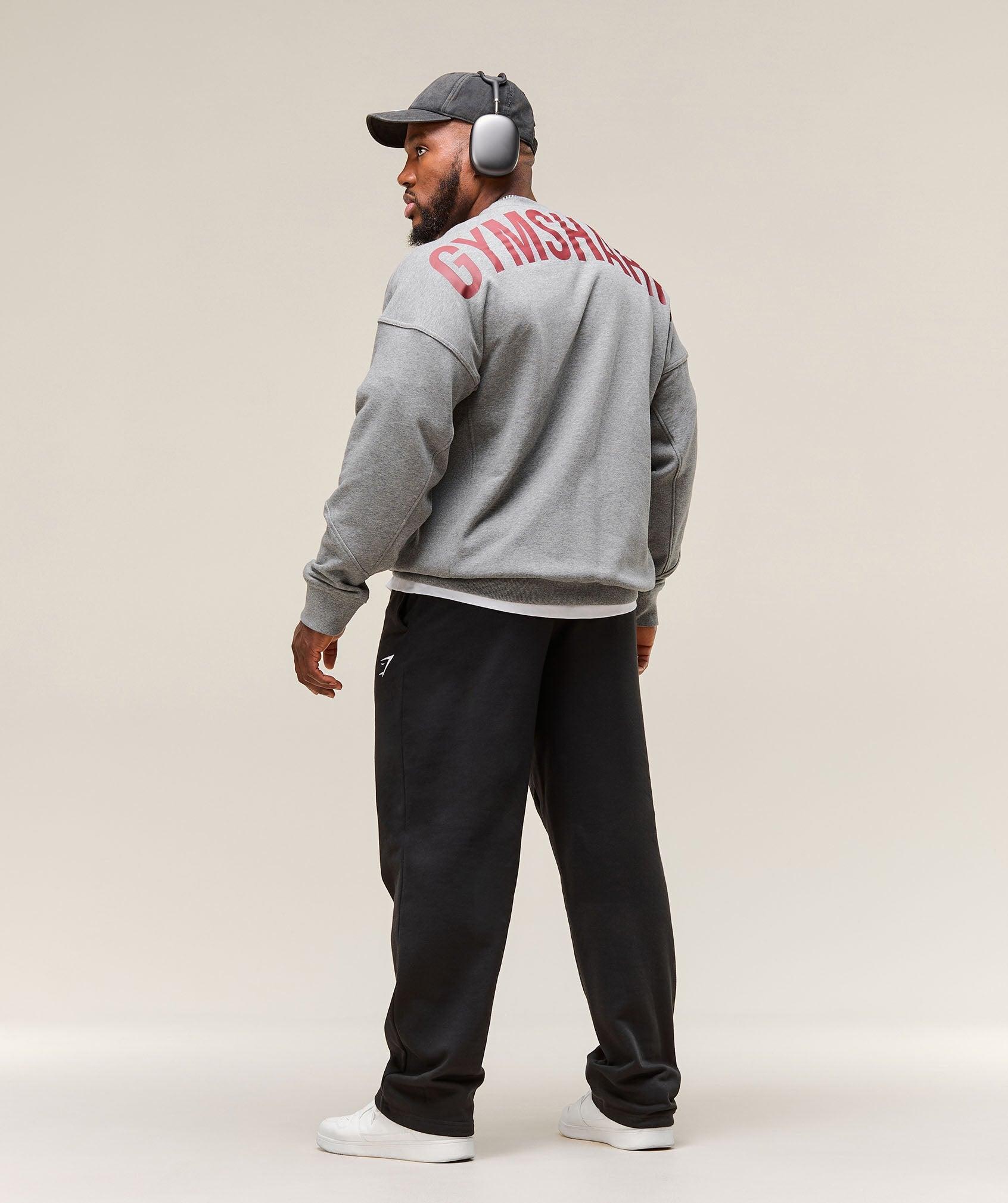 Gymshark Power Crew - Charcoal Core Marl Male Product Image