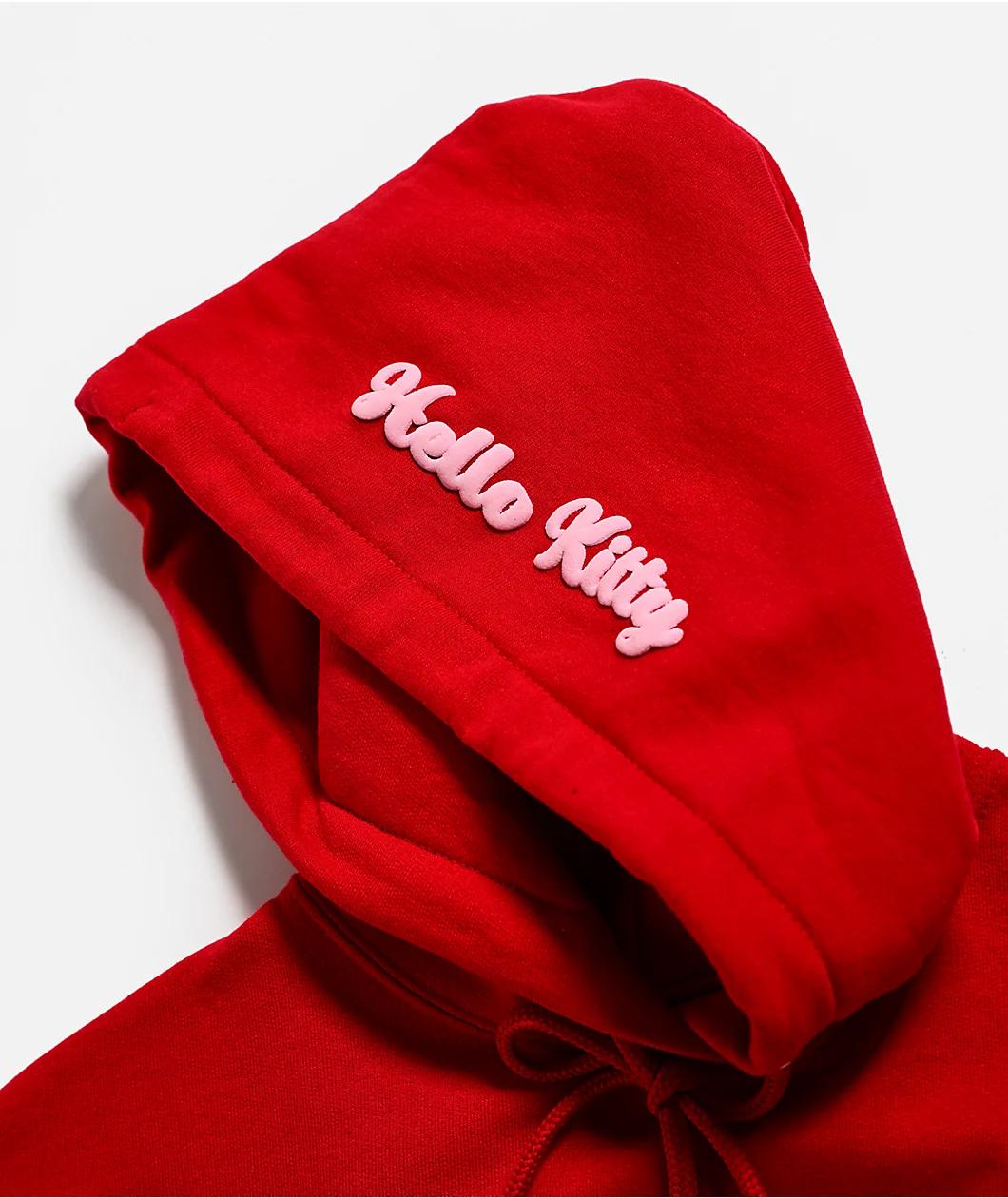 Hello Kitty® & Friends | A.LAB Hello Kitty® Pink Ribbon Red Hoodie Product Image