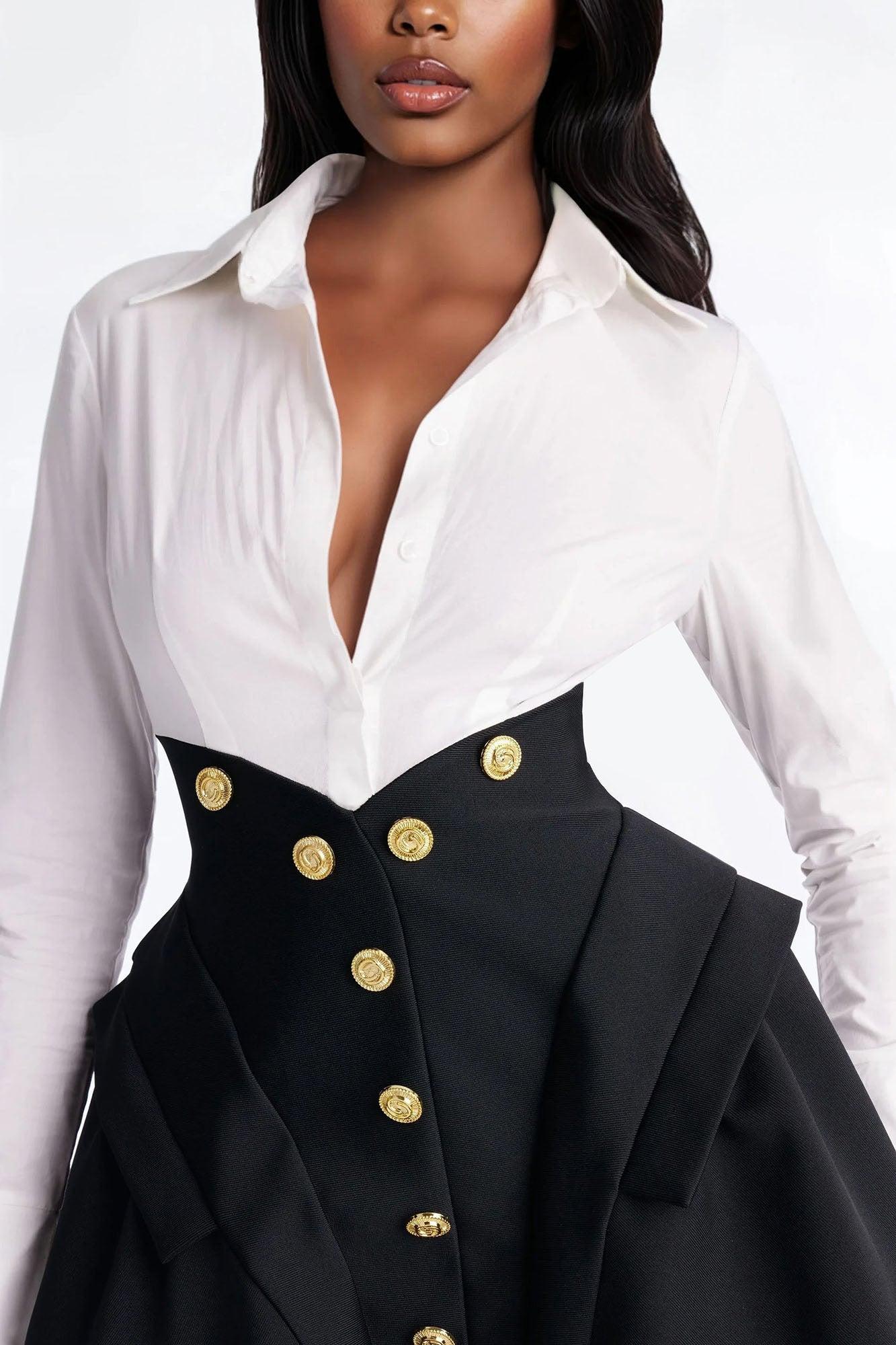 Tall Secured The Bag Bandage Mini Dress - Black/White Female Product Image