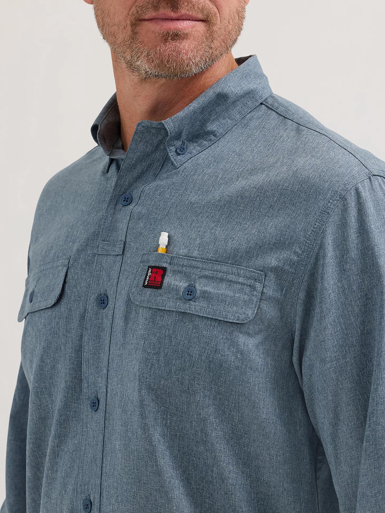 Wrangler® RIGGS Workwear® Long Sleeve Vented Solid Work Shirt | Men's SHIRTS | Wrangler® Product Image