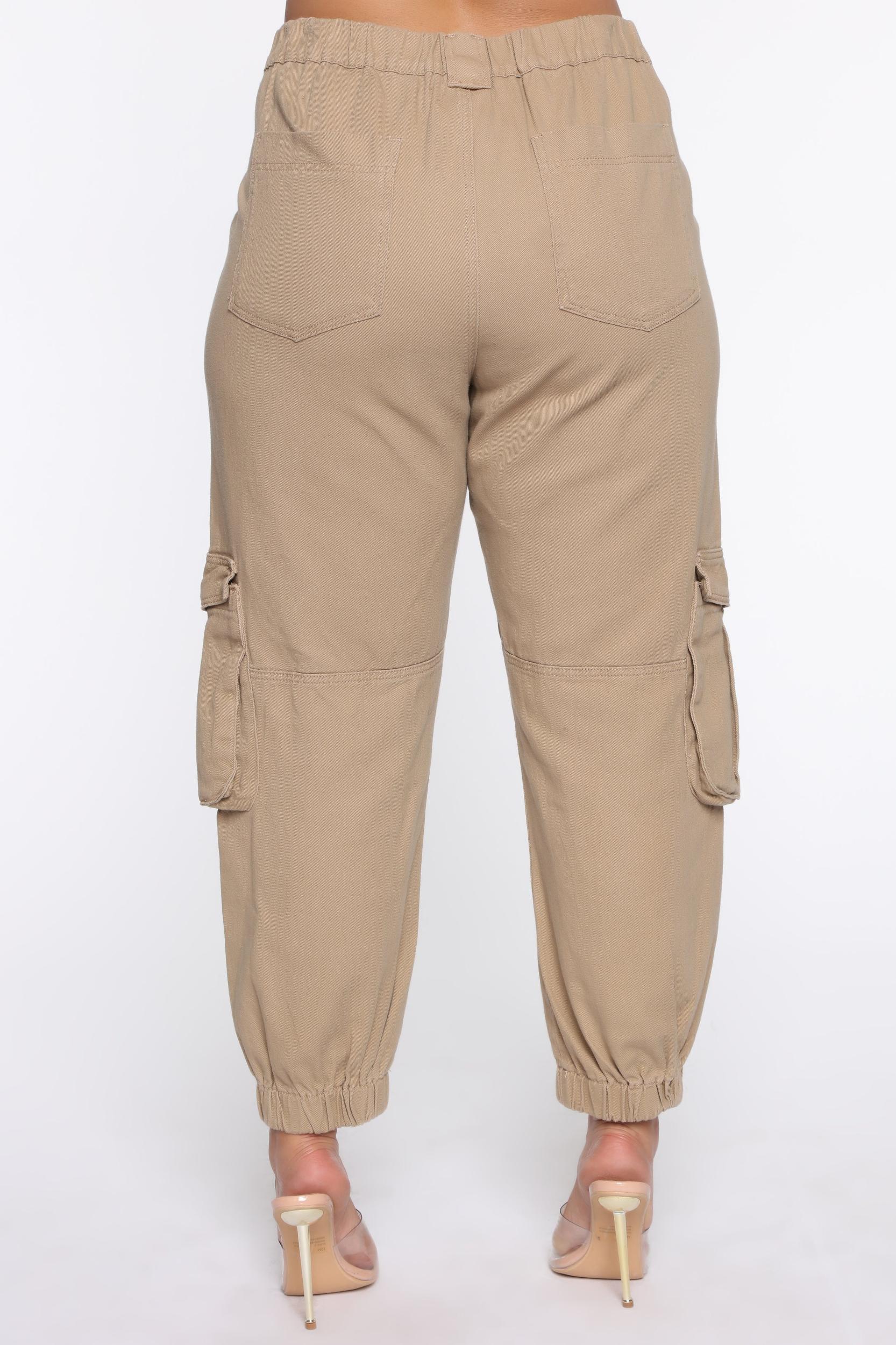 Leslie Cargo Joggers - Khaki Product Image