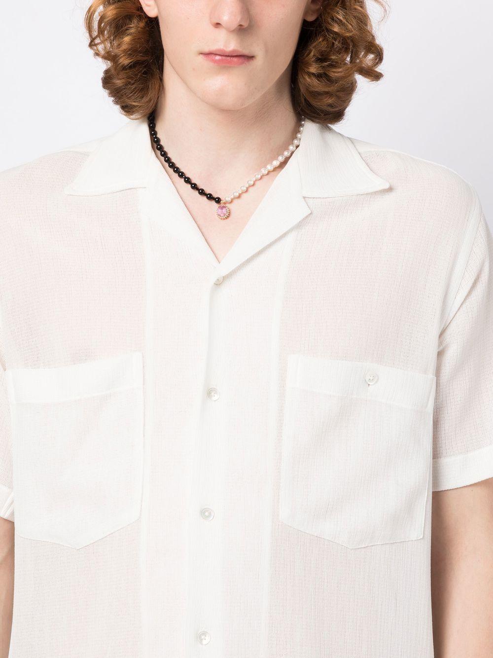 crystal-pendant pearl necklace Product Image