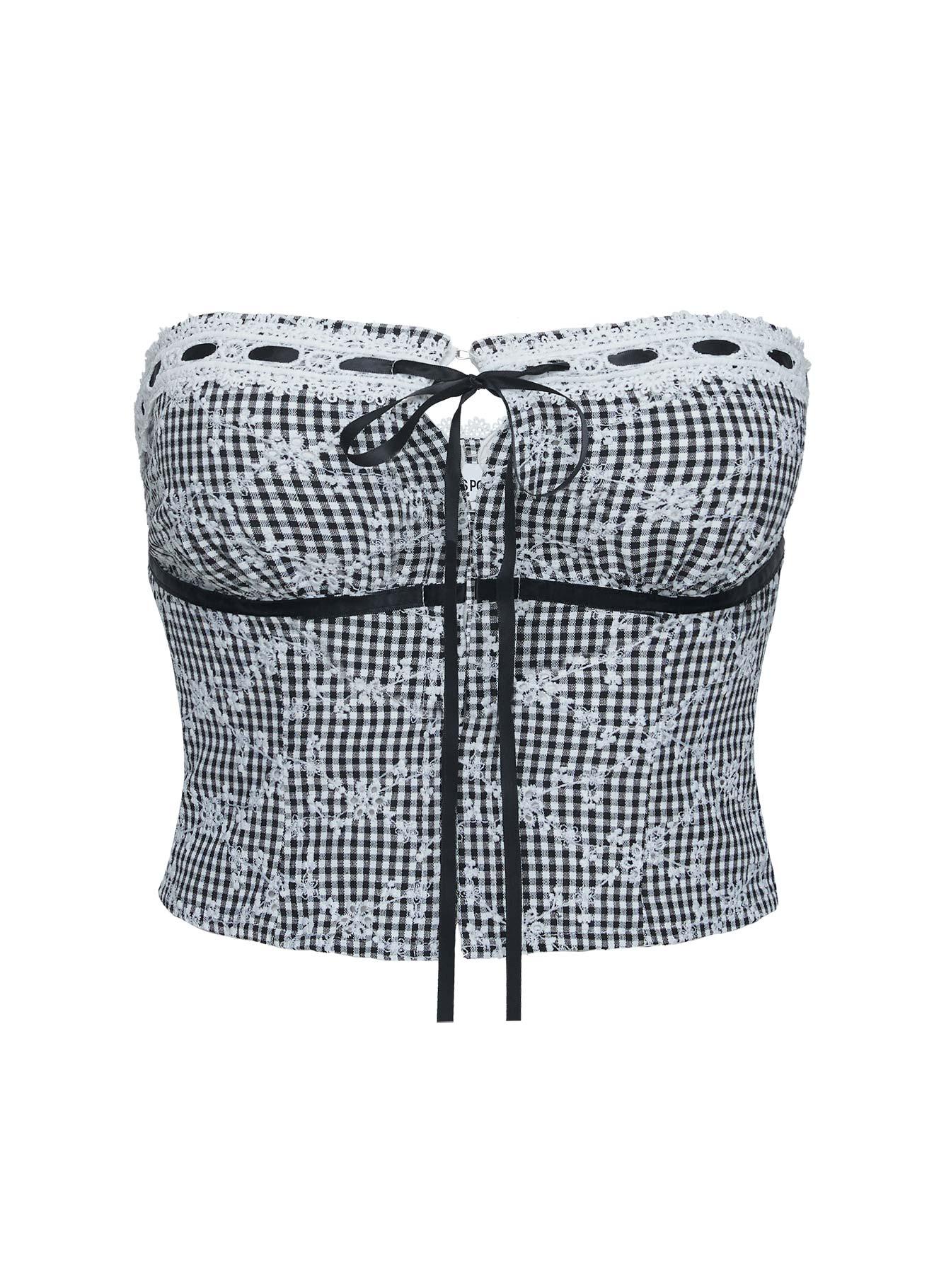 Dill Strapless Top Black Product Image