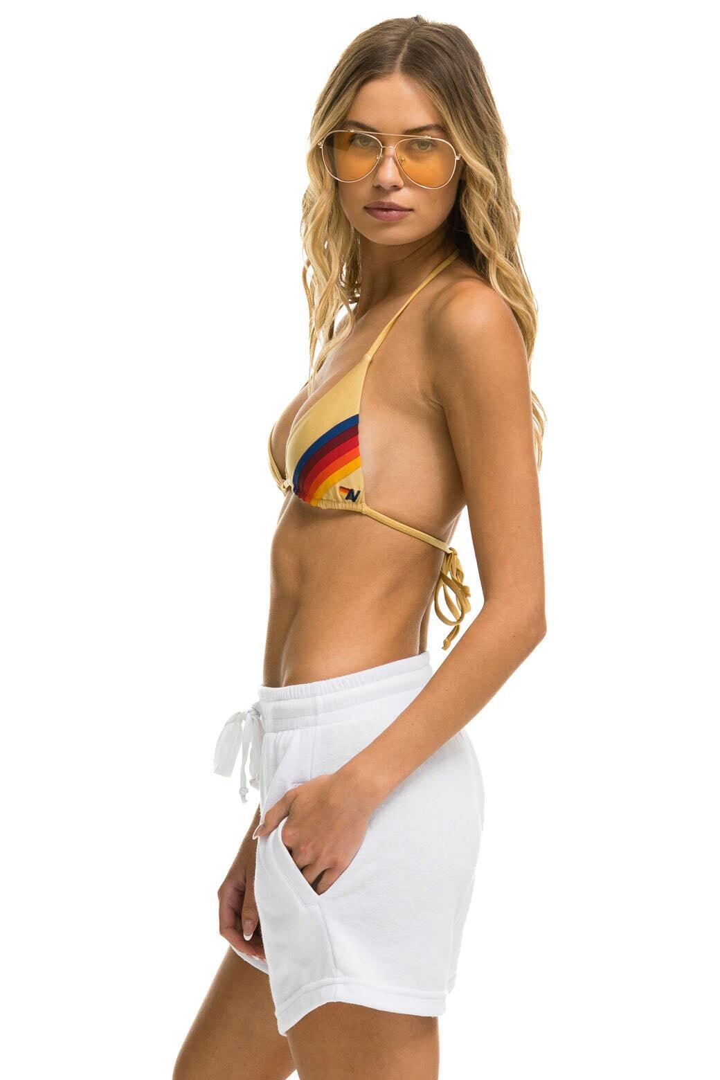 LOGO EMBROIDERY LIGHT WEIGHT LOUNGER SHORT - WHITE Female Product Image