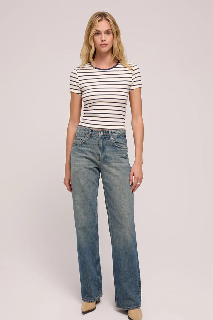 Saxton Striped Rib Tee - Supernova Product Image