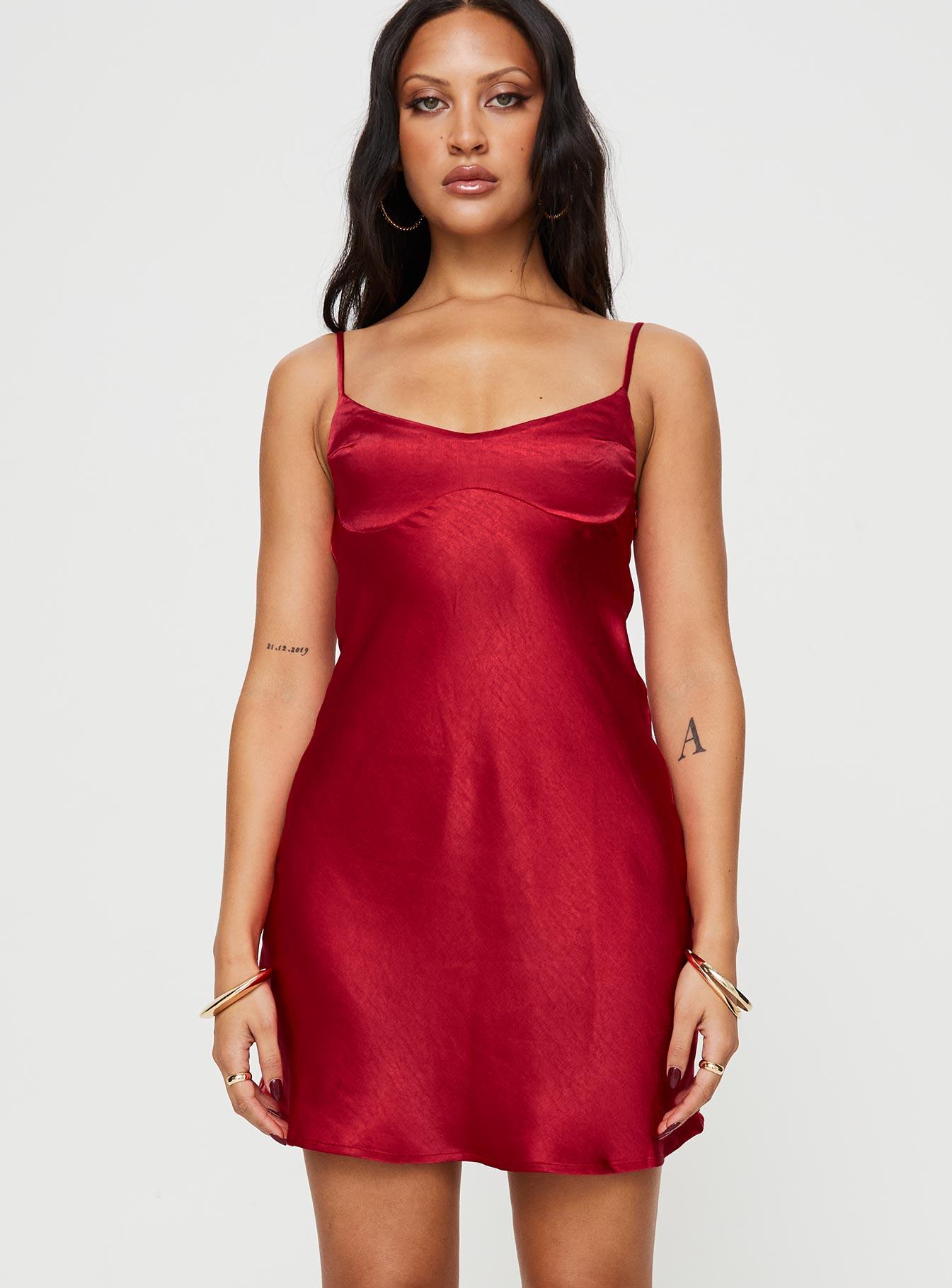 Jazelle Mini Dress Red Product Image